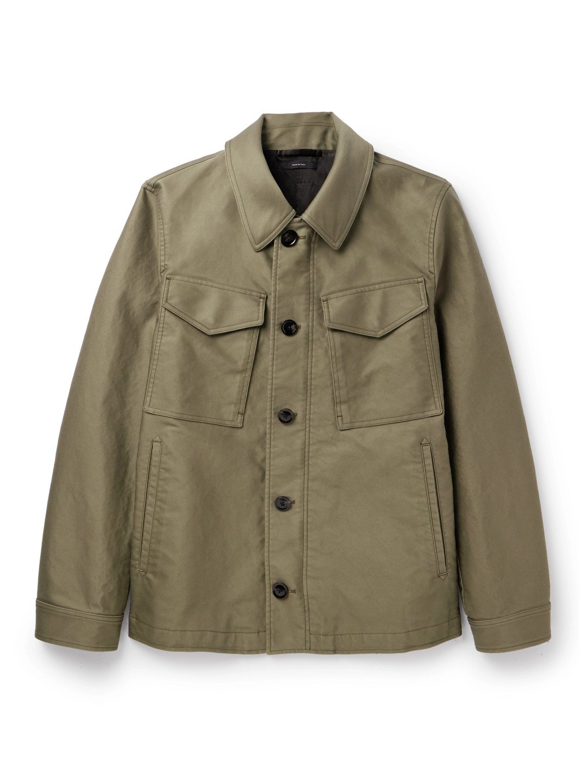 Tom Ford Cotton-twill Jacket In Green