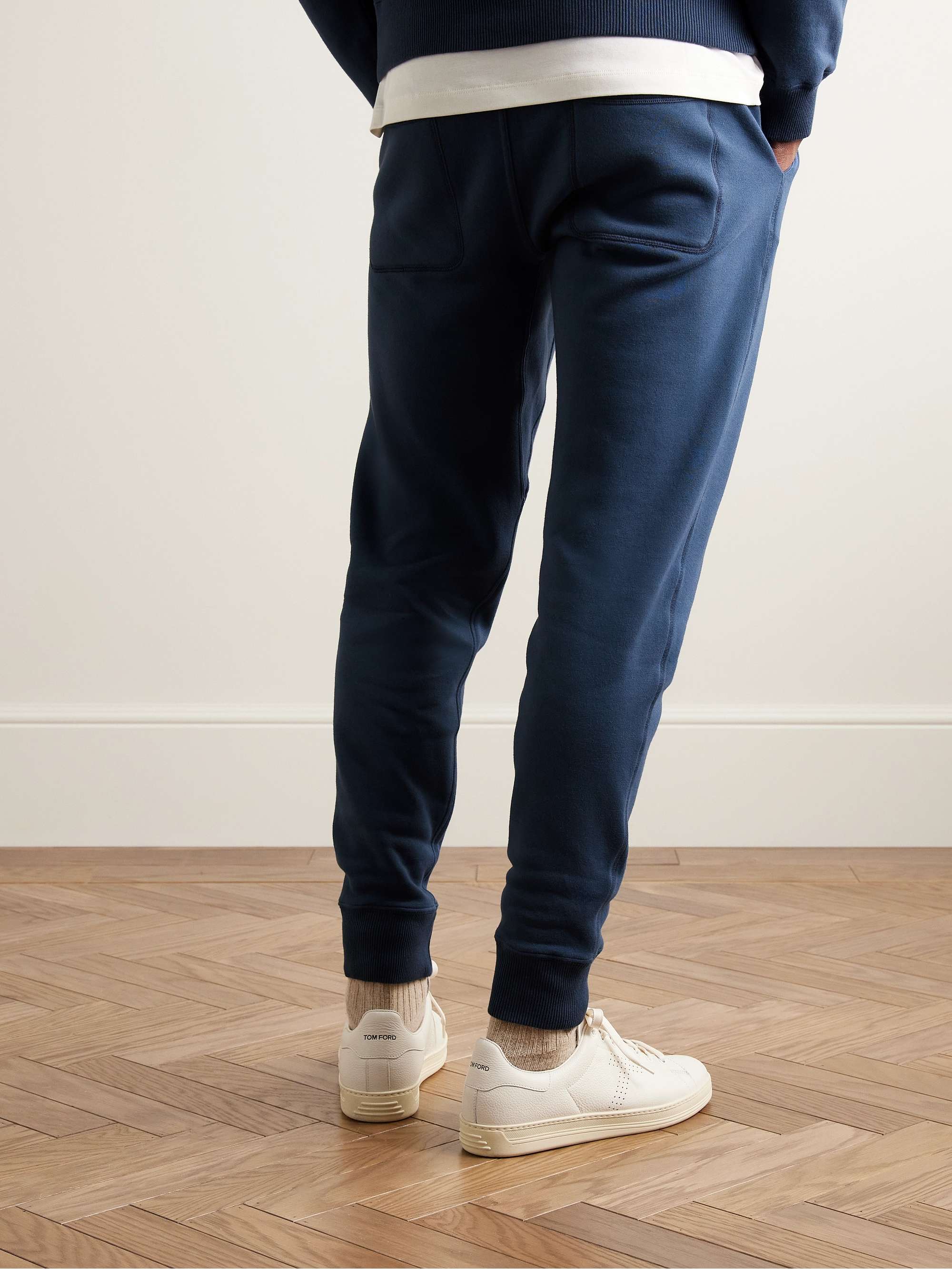 TOM FORD Tapered Garment-Dyed Cotton-Jersey Sweatpants