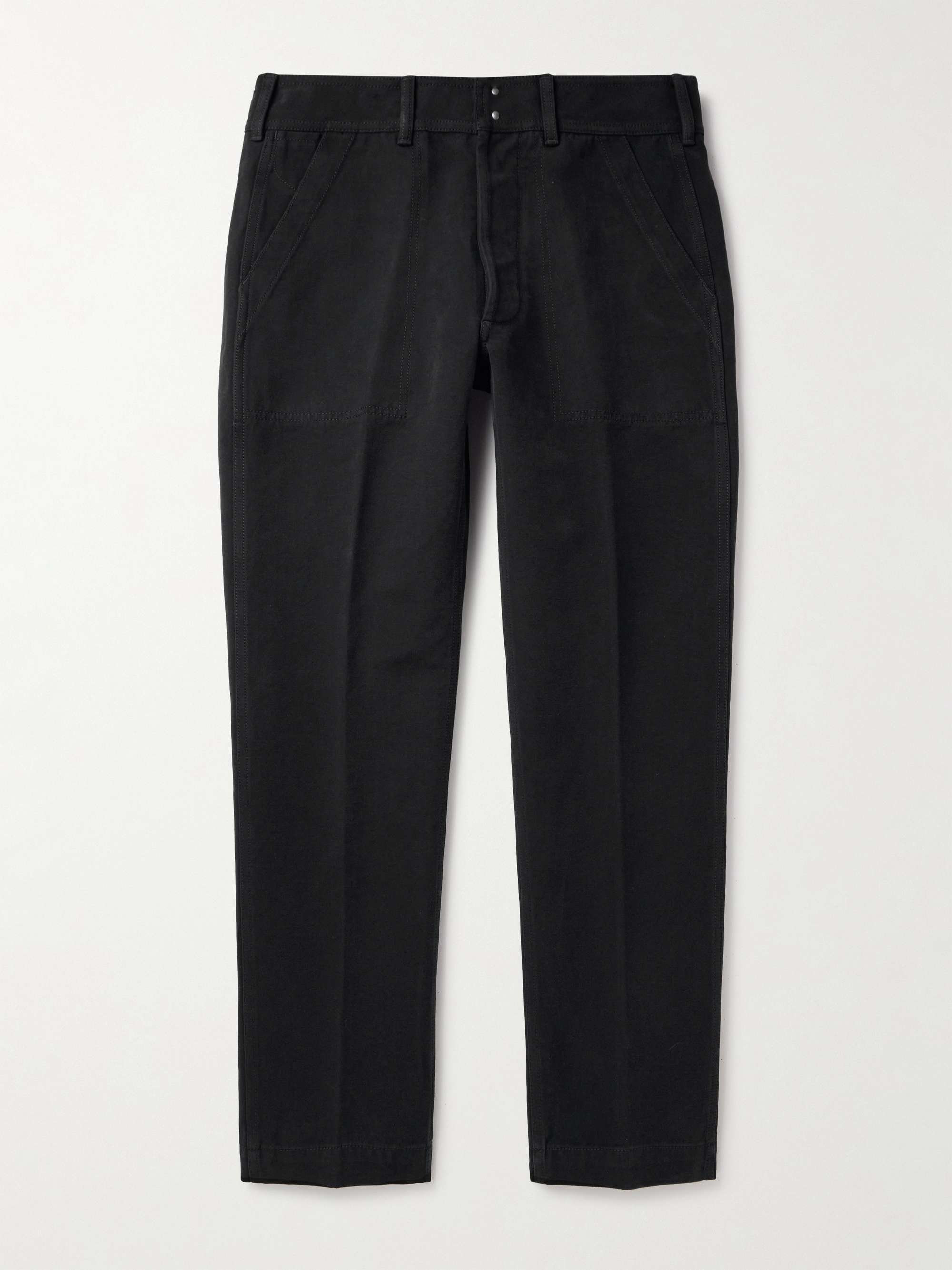 Black Straight-Leg Cotton-Twill Trousers | TOM FORD | MR PORTER