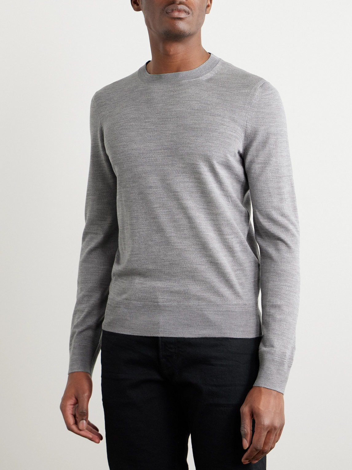 Shop Tom Ford Wool Sweater In Gray