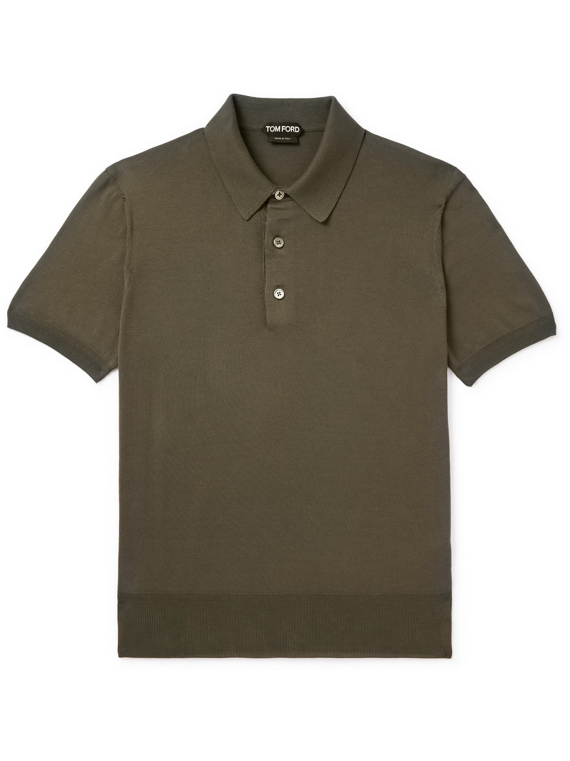 Tom Ford Slim-fit Cotton Polo Shirt In Green