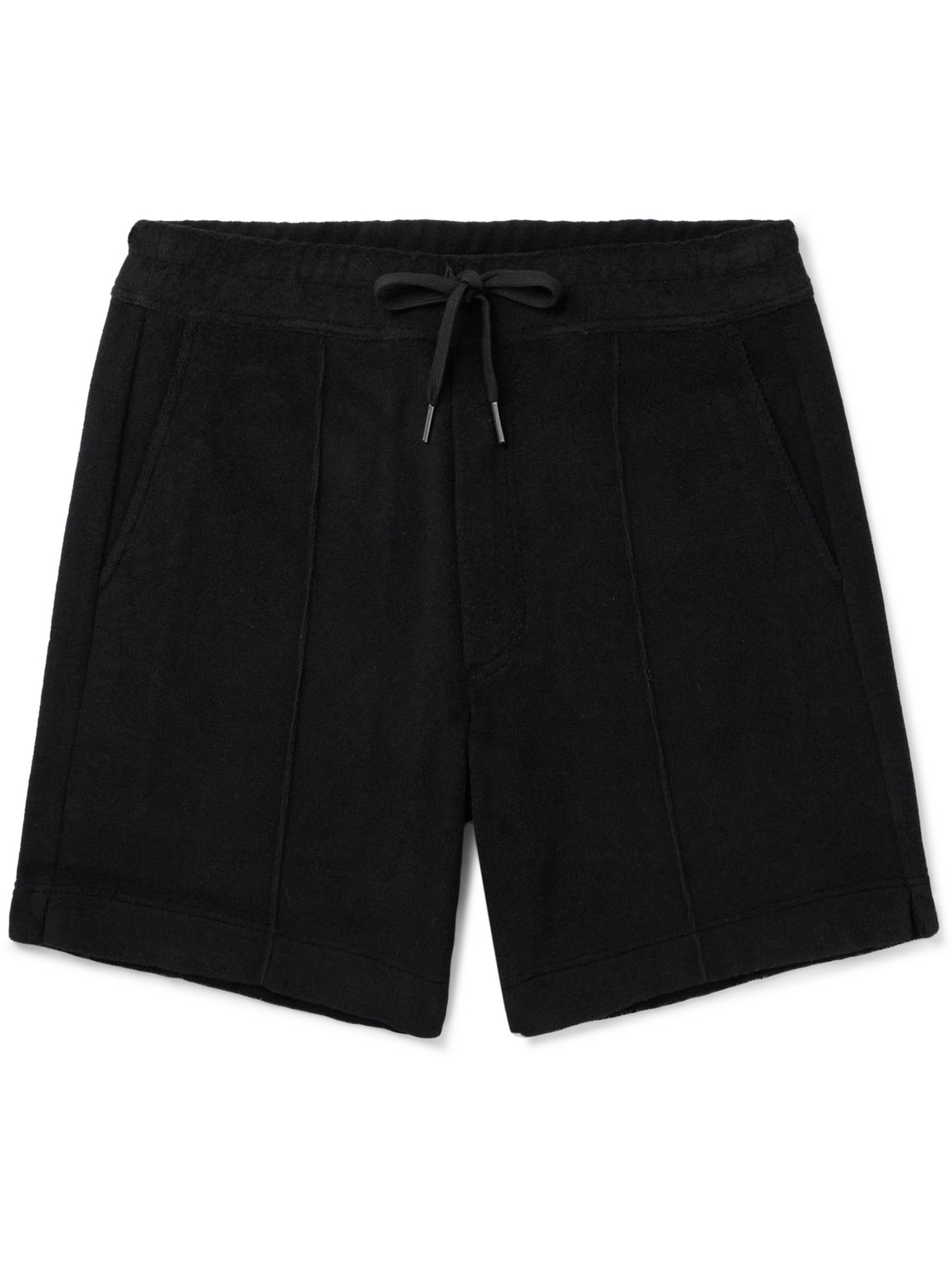Tom Ford Straight-leg Cotton-terry Shorts In Black