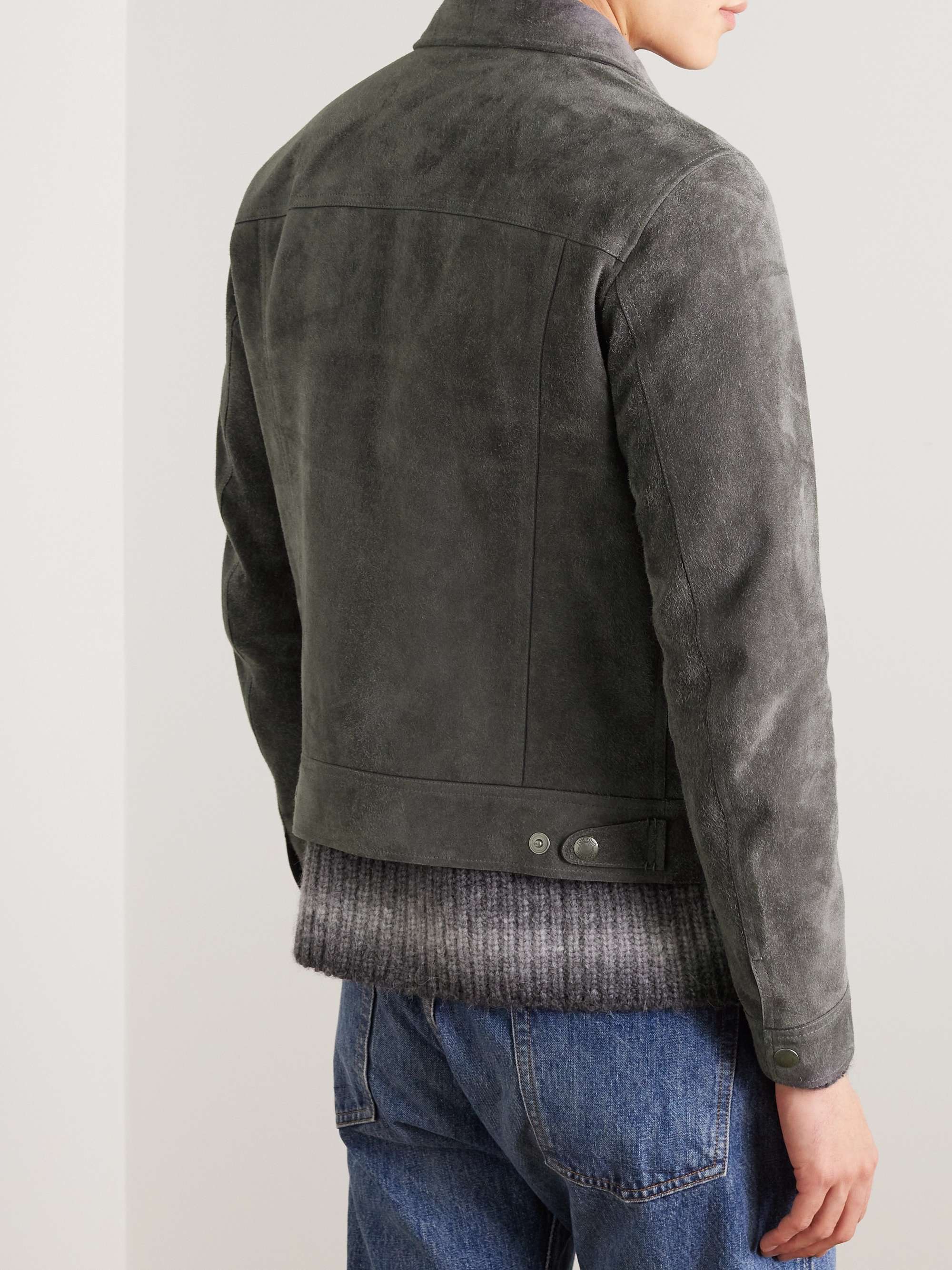 TOM FORD Brushed Suede Trucker Jacket for Men | MR PORTER