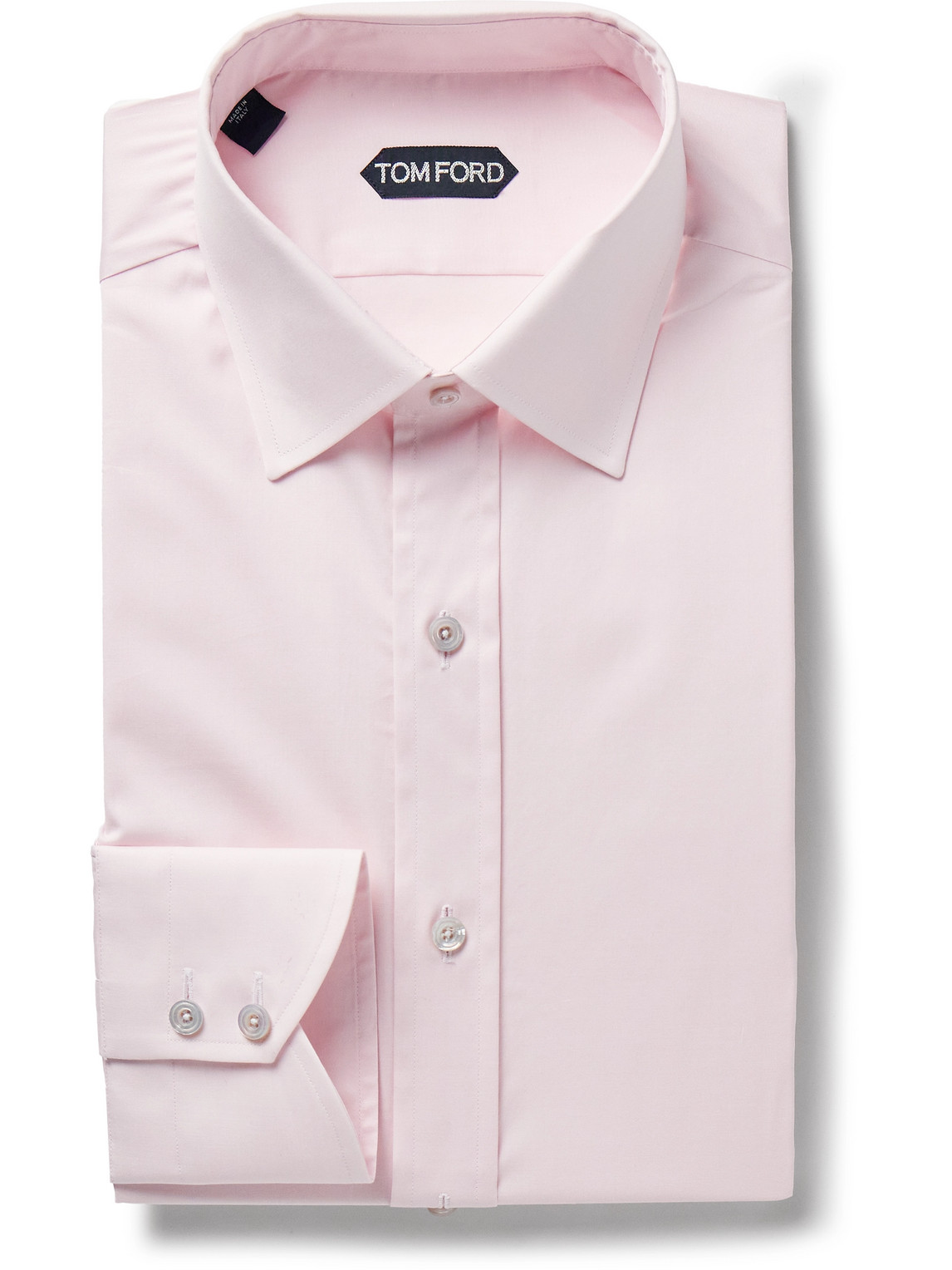 Tom Ford Slim-fit Cotton-poplin Shirt In Pink