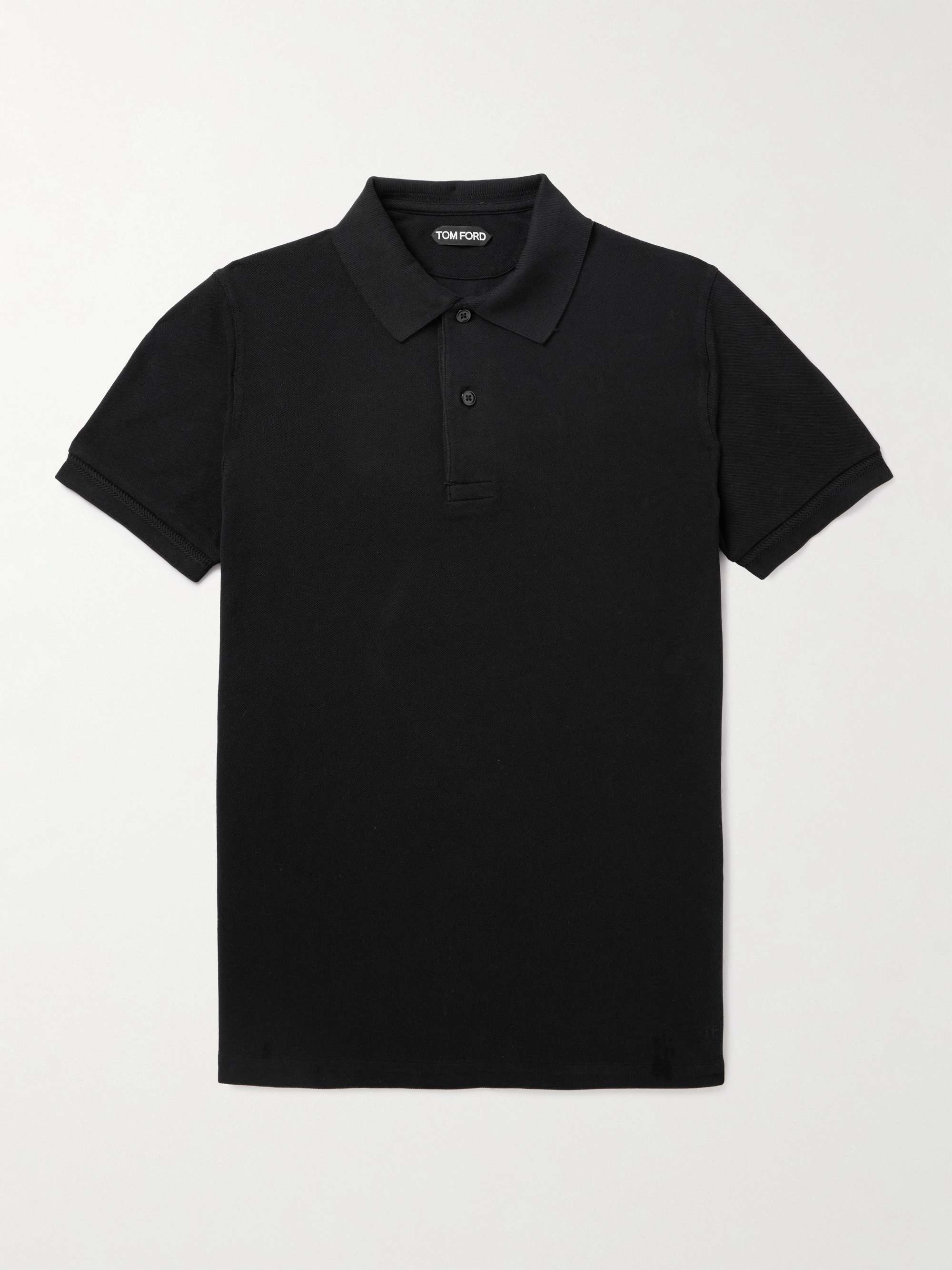 TOM FORD Garment-Dyed Cotton-Piqué Polo Shirt for Men | MR PORTER