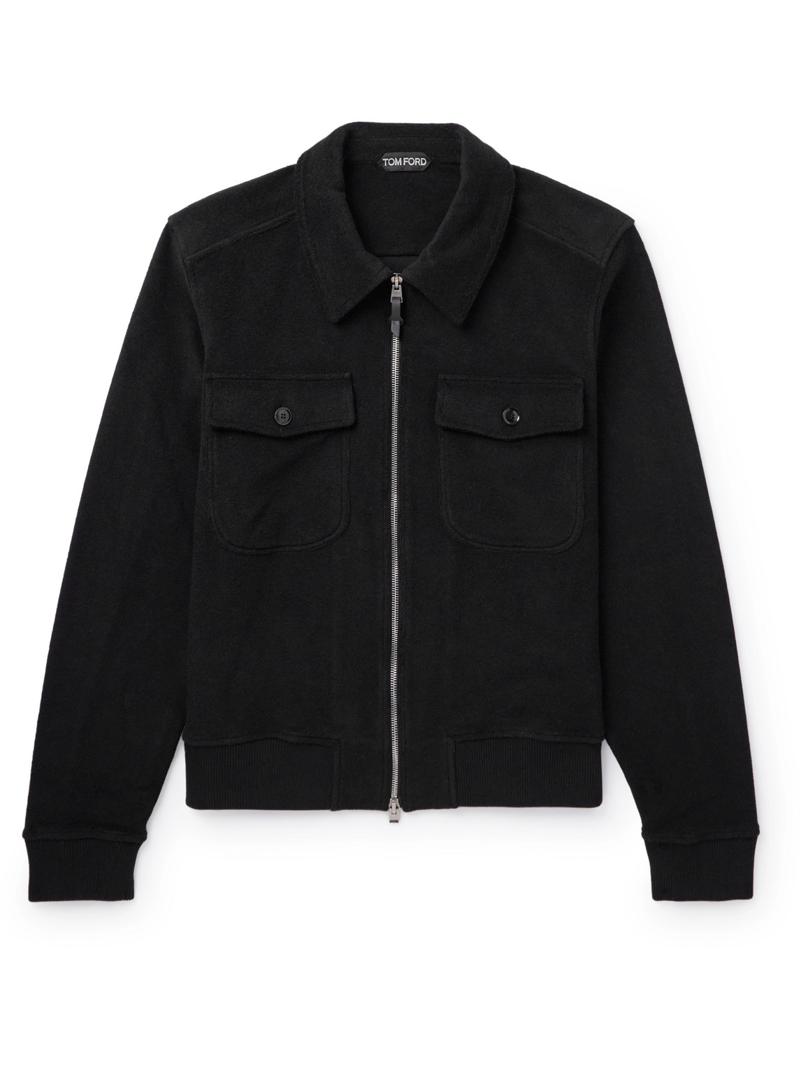 Tom Ford Cotton-terry Jacket In Black