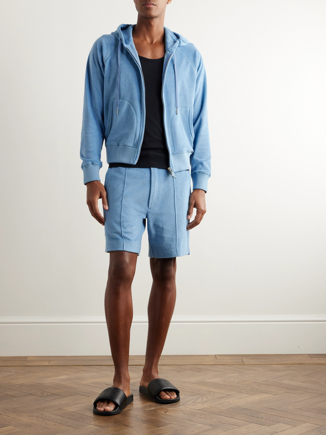 Straight-Leg Cotton-Terry Shorts — 2