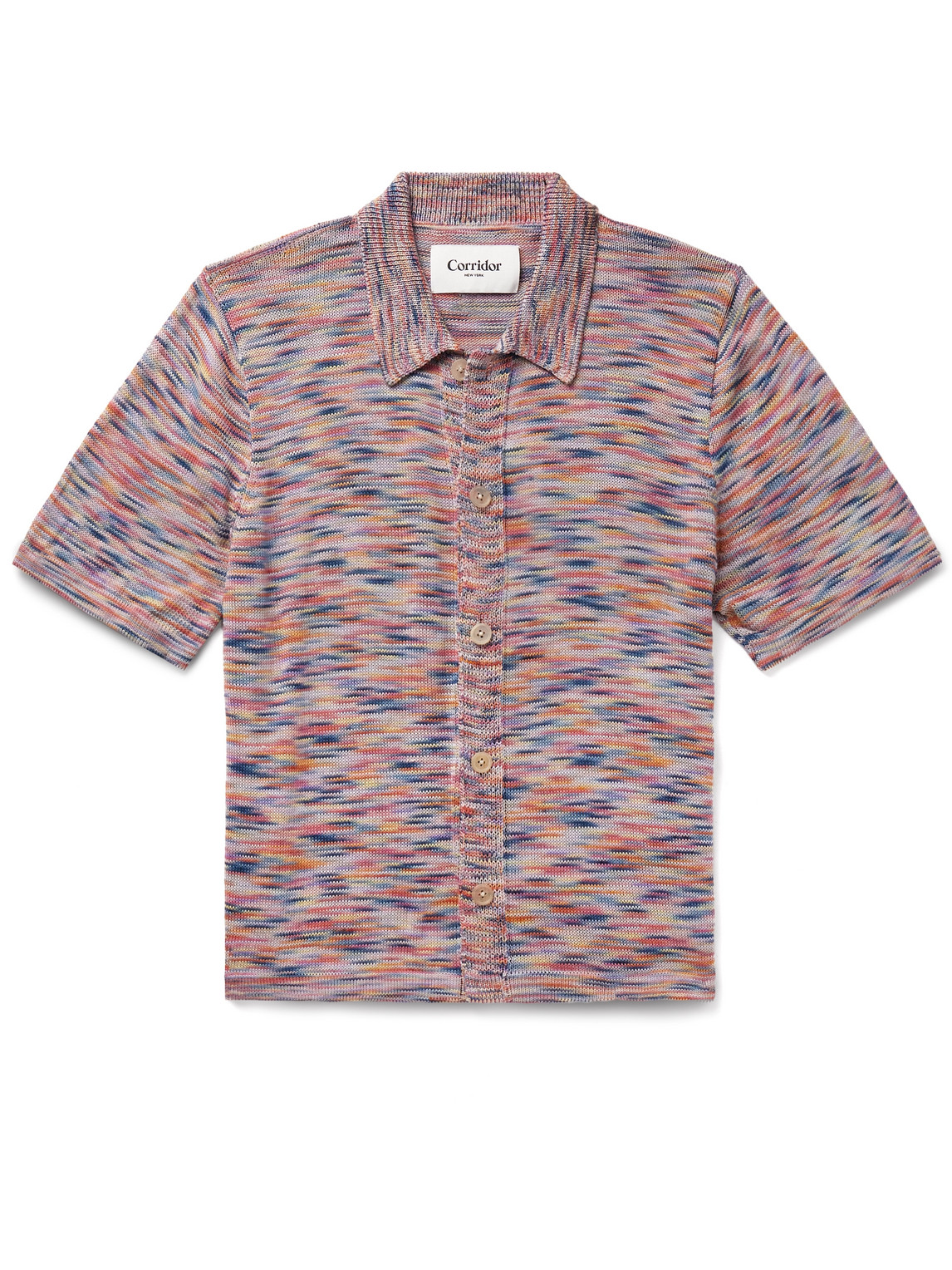 Corridor Space-dyed Cotton Shirt In Pink