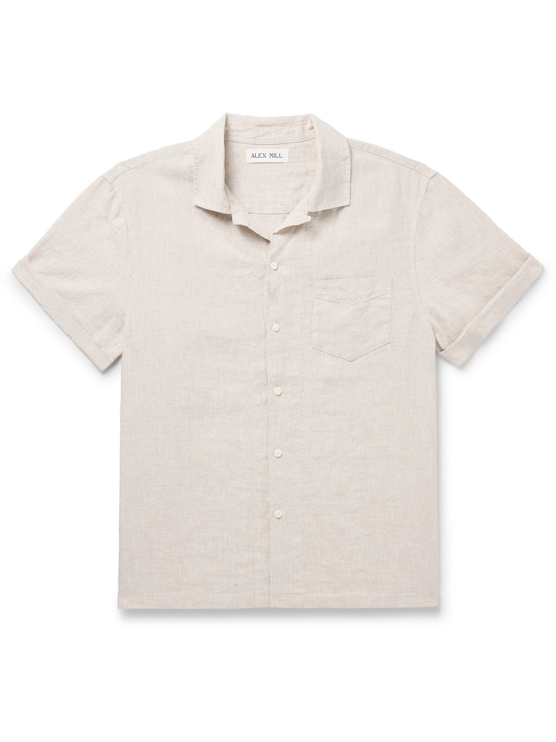 Alex Mill Convertible-collar Linen Shirt In Neutrals