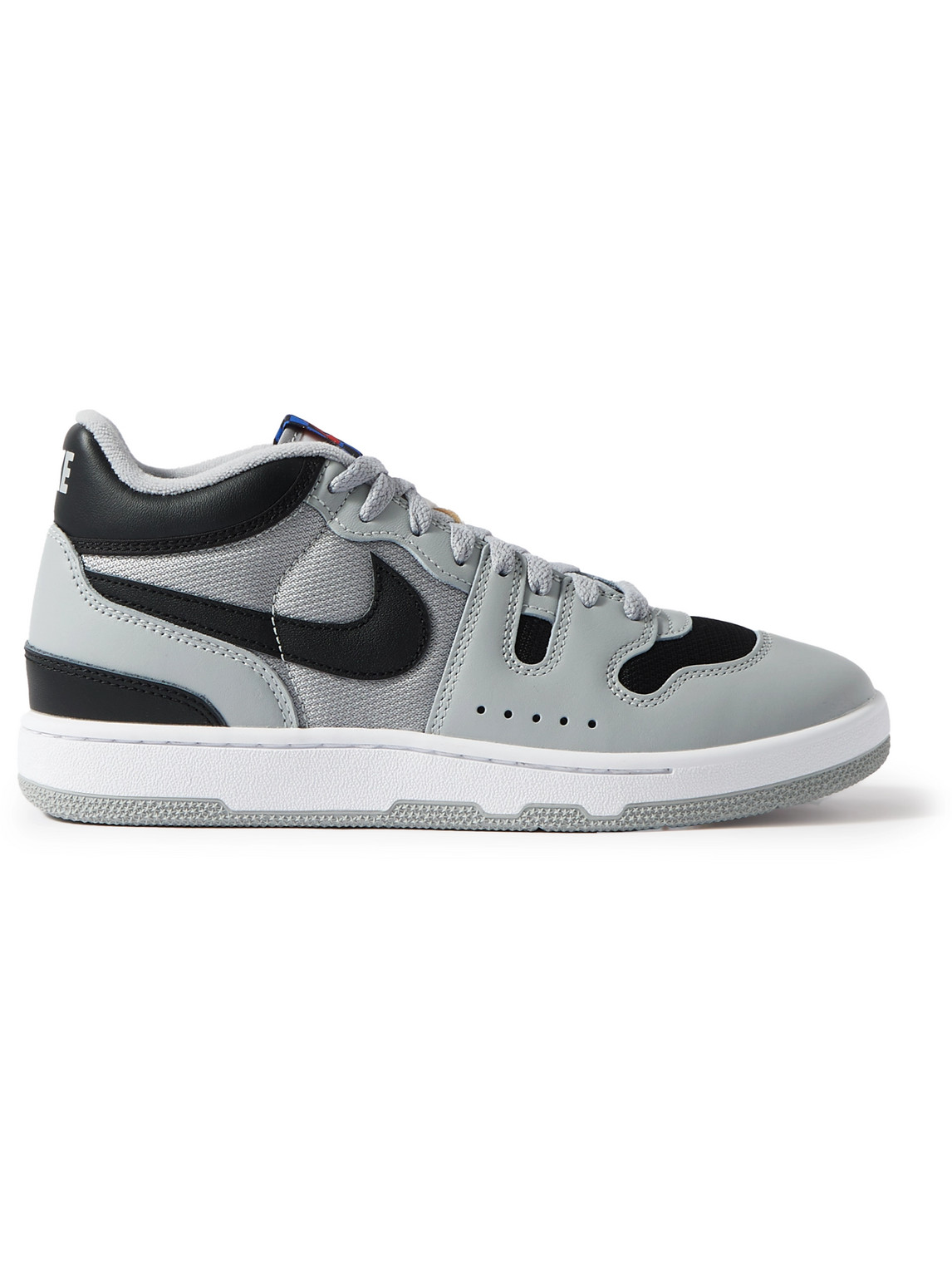 Shop Nike Mac Attack Qs Mesh And Leather Sneakers In Gray