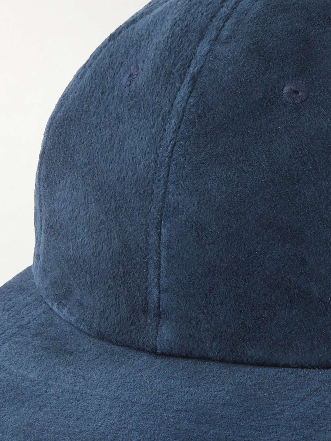 Shop Beams Brushed-suede Baseball Cap In Blue