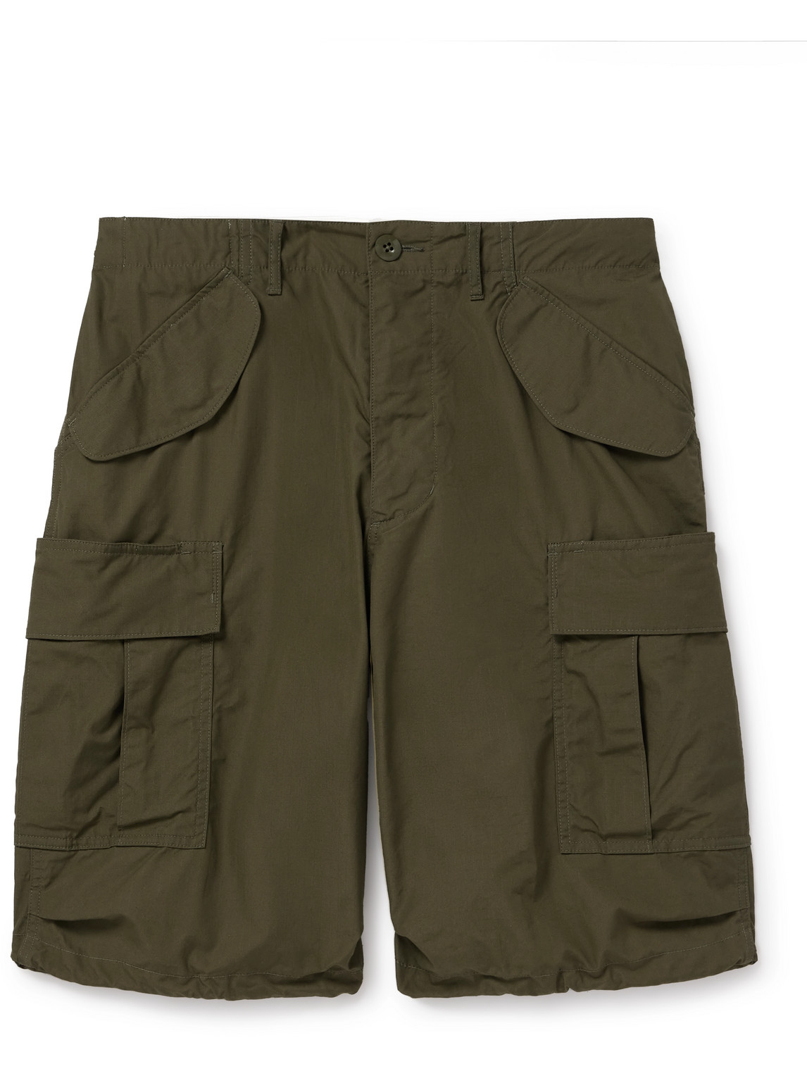 Straight-Leg Cotton-Ripstop Cargo Shorts