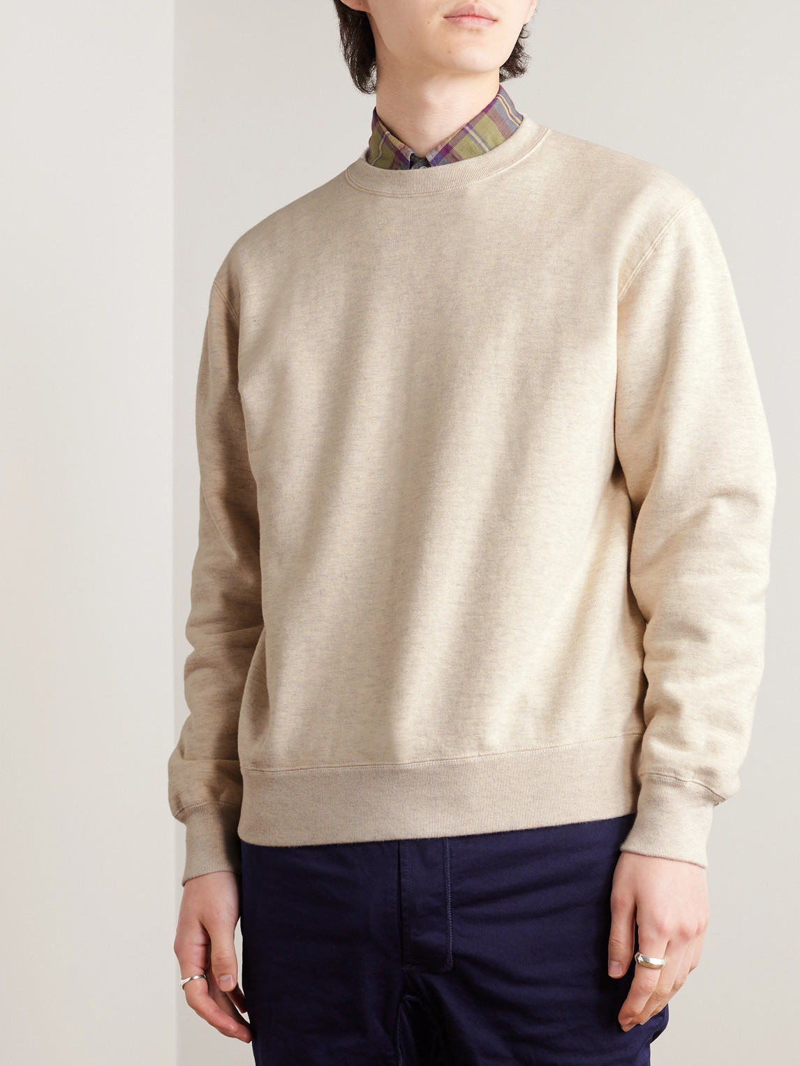  Beams Plus - Cotton-jersey Sweatshirt - Men - Neutrals - S 