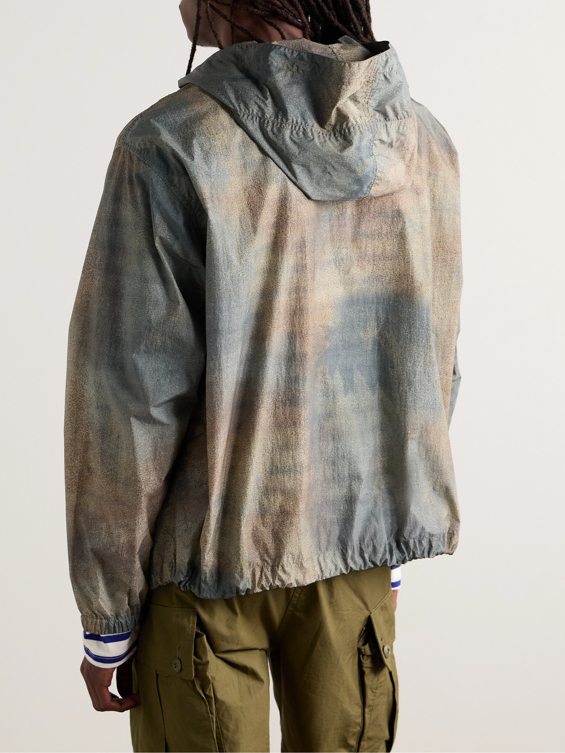  Beams Plus - Mil Printed Nylon Hooded Jacket - Men - Neutrals - S 