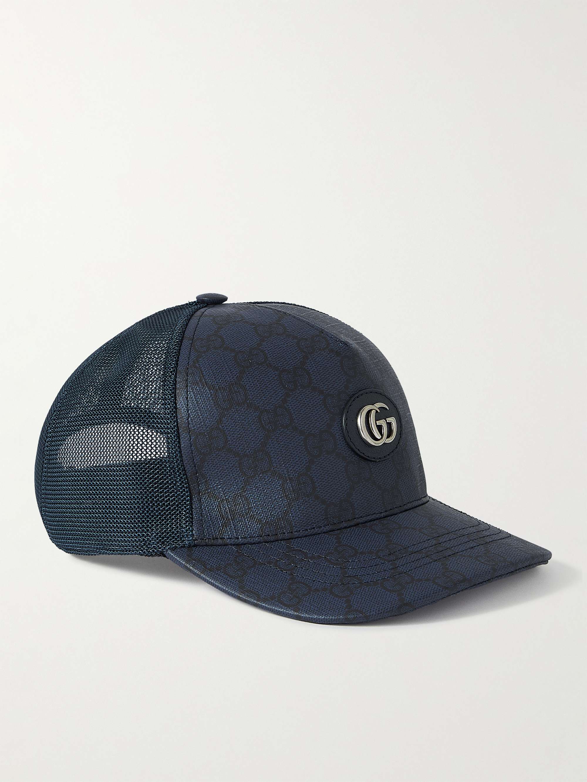 GUCCI Logo-Appliquéd Coated-Canvas and Mesh Trucker Hat for Men