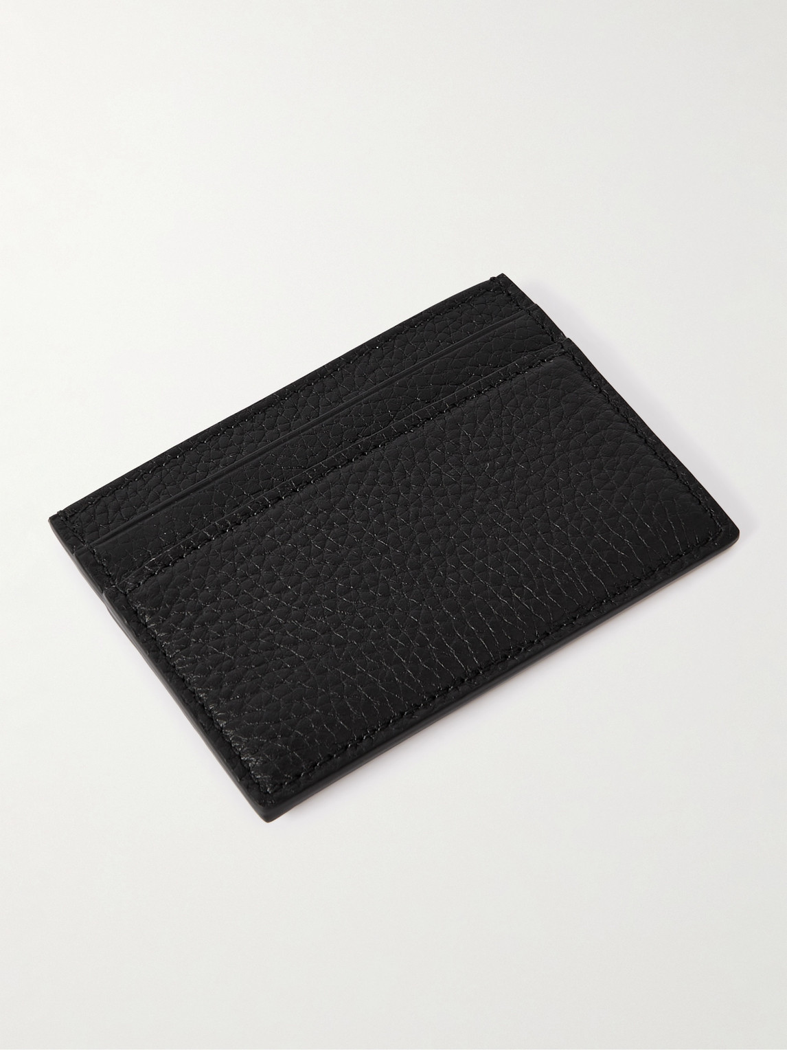 Logo-Embellished Full-Grain Leather Cardholder — 2
