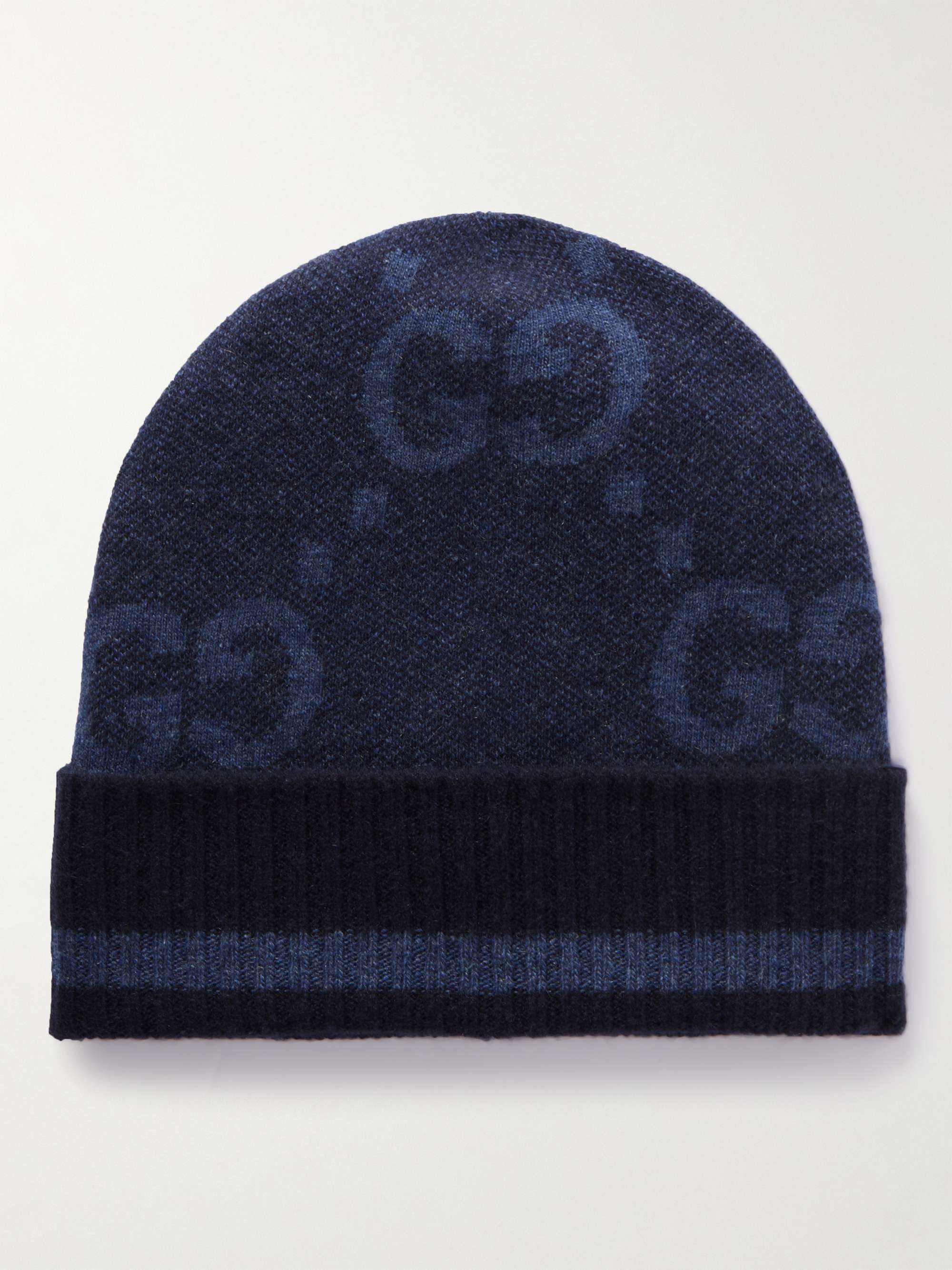 GUCCI Logo-Jacquard Cashmere Beanie for Men | MR PORTER