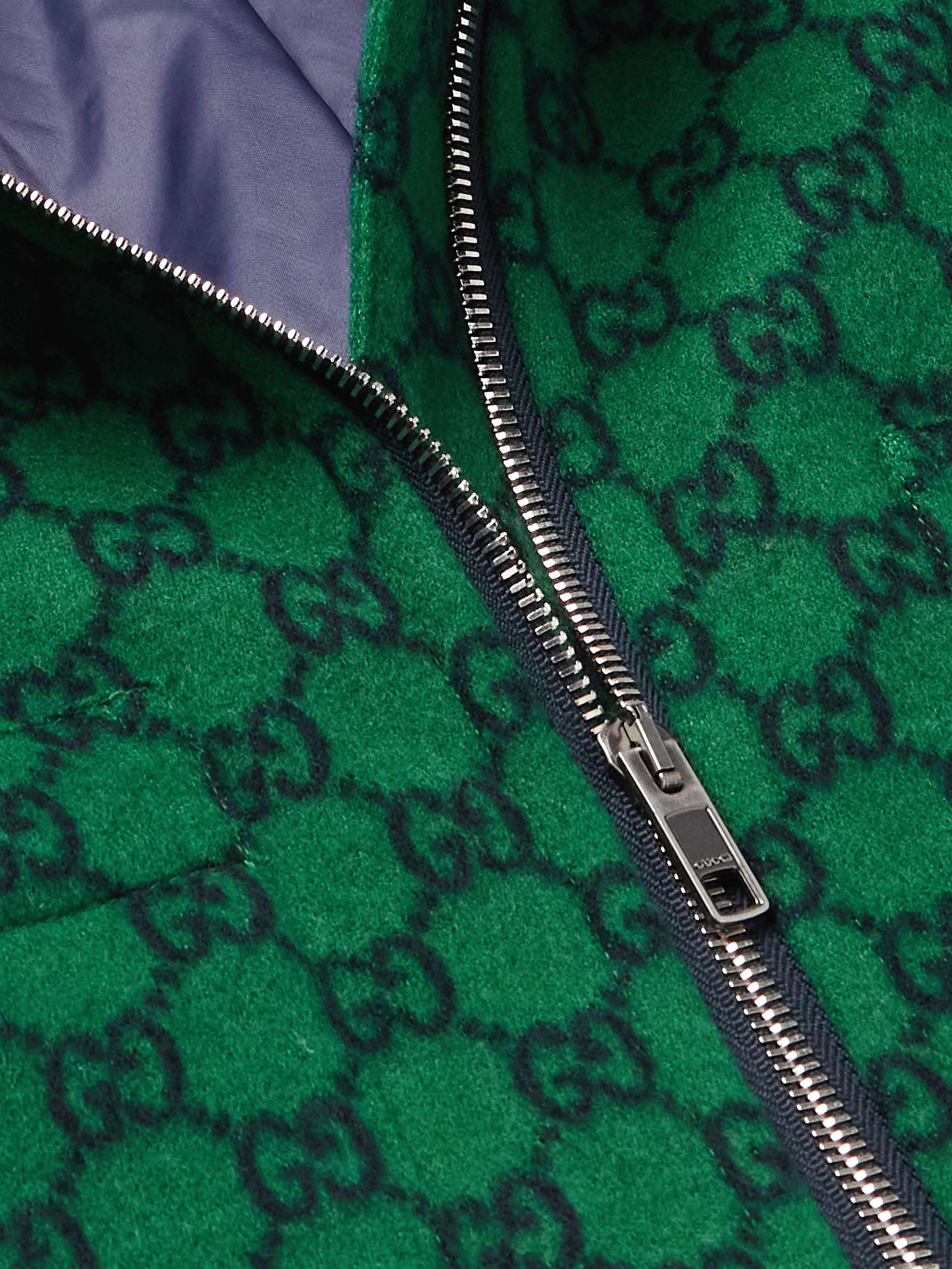 GUCCI Monogrammed Padded WoolFelt Bomber Jacket for Men MR PORTER