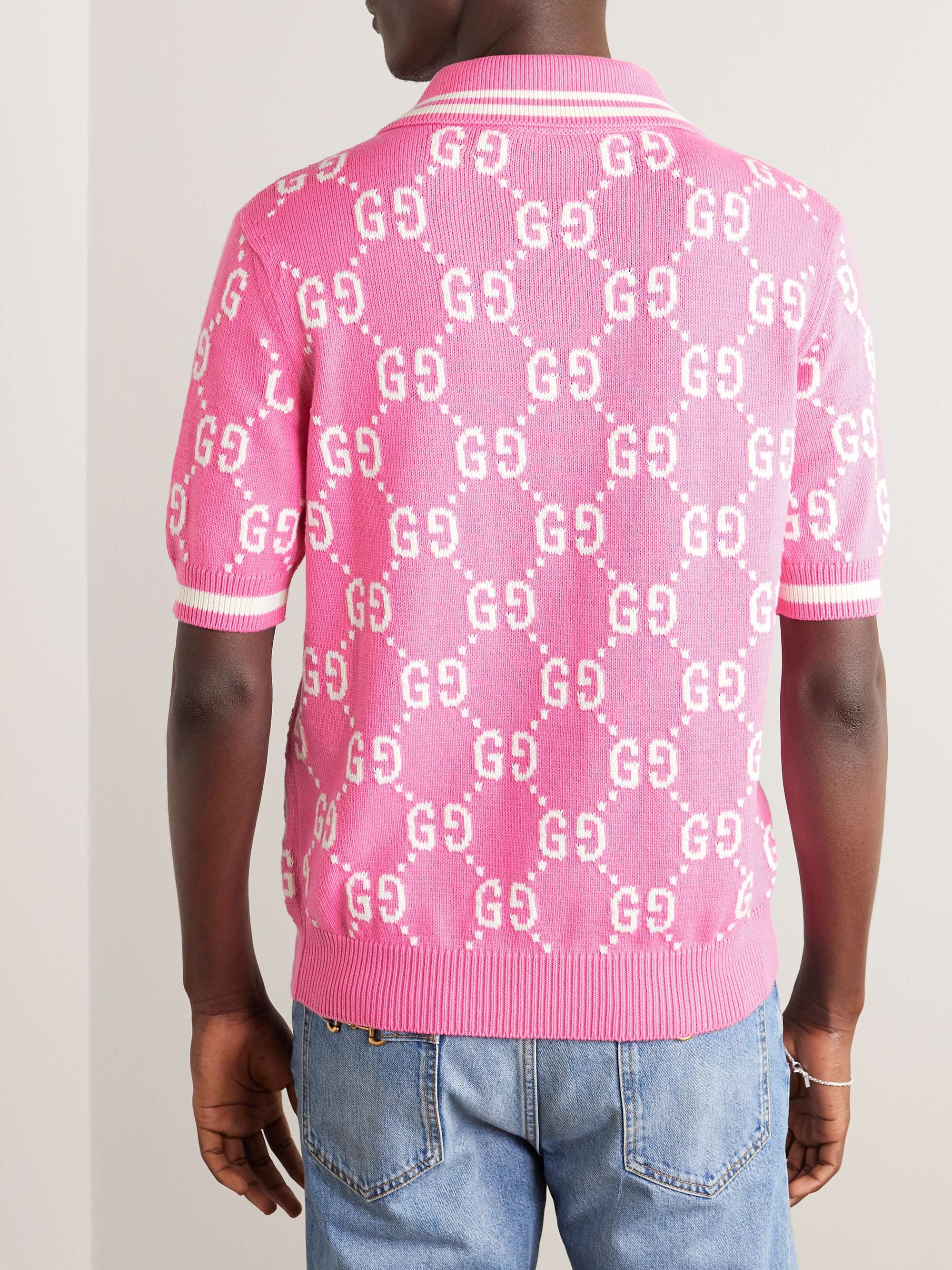 GUCCI LogoIntarsia Cotton Polo Shirt for Men MR PORTER