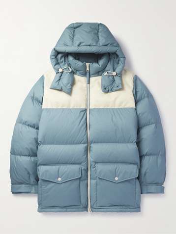 Pink GG Supreme canvas hooded down coat, Gucci