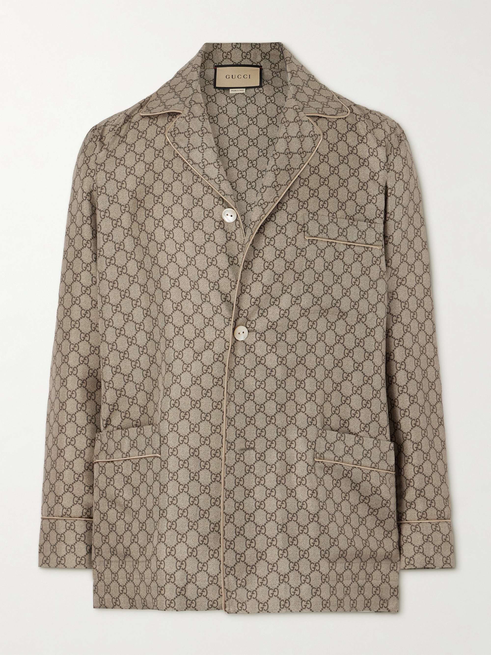 GUCCI Monogrammed Silk Blazer for Men | MR PORTER