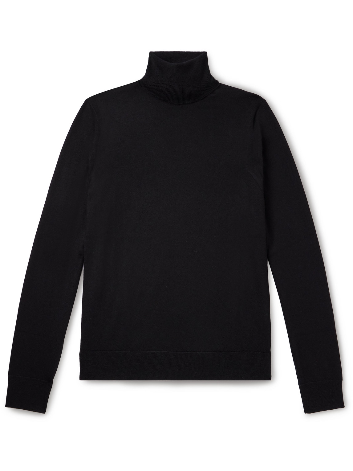 Purdey Slim-fit Cashmere Rollneck Sweater In Black