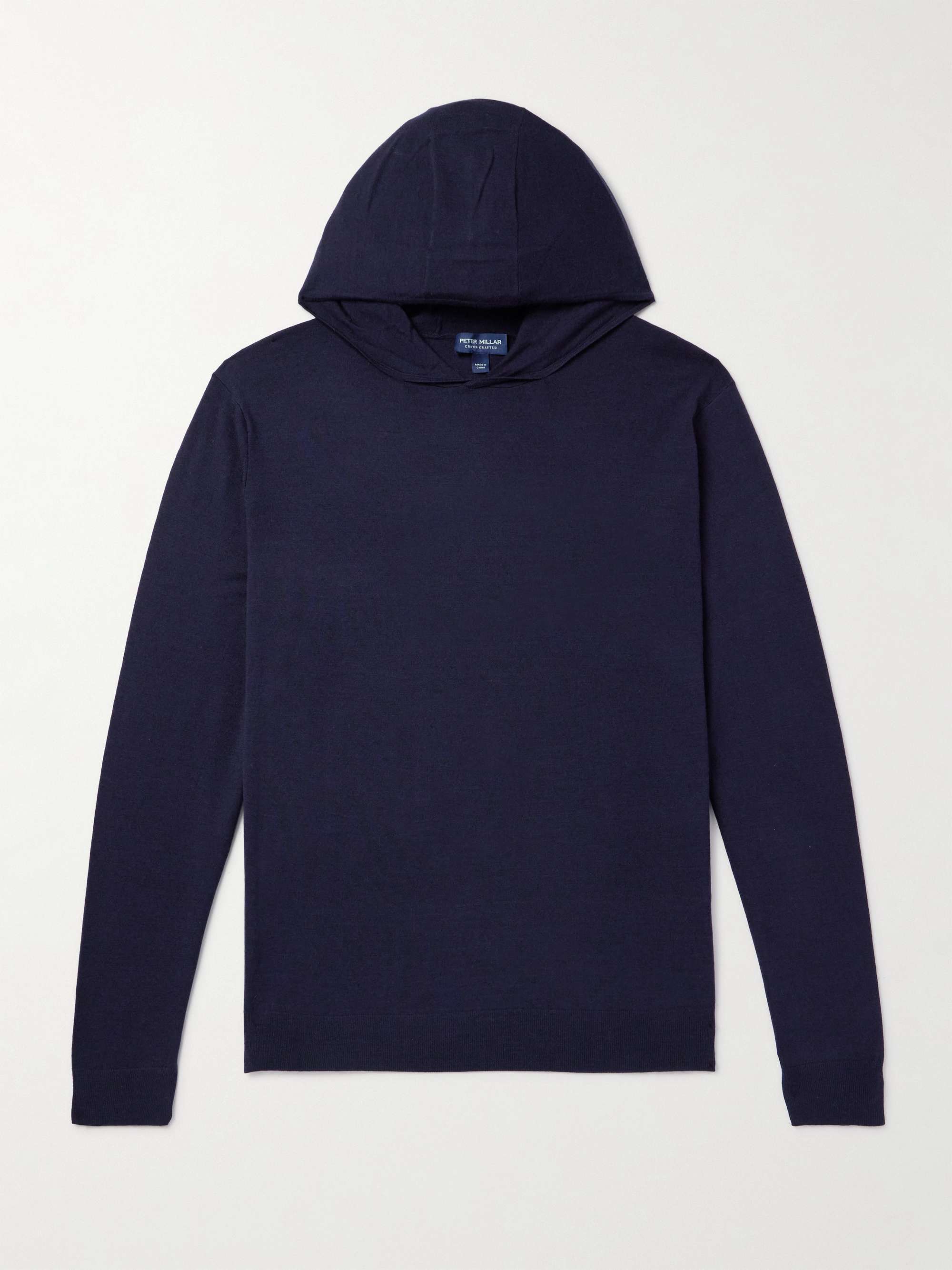 ERL logo-patch cotton hoodie - Black