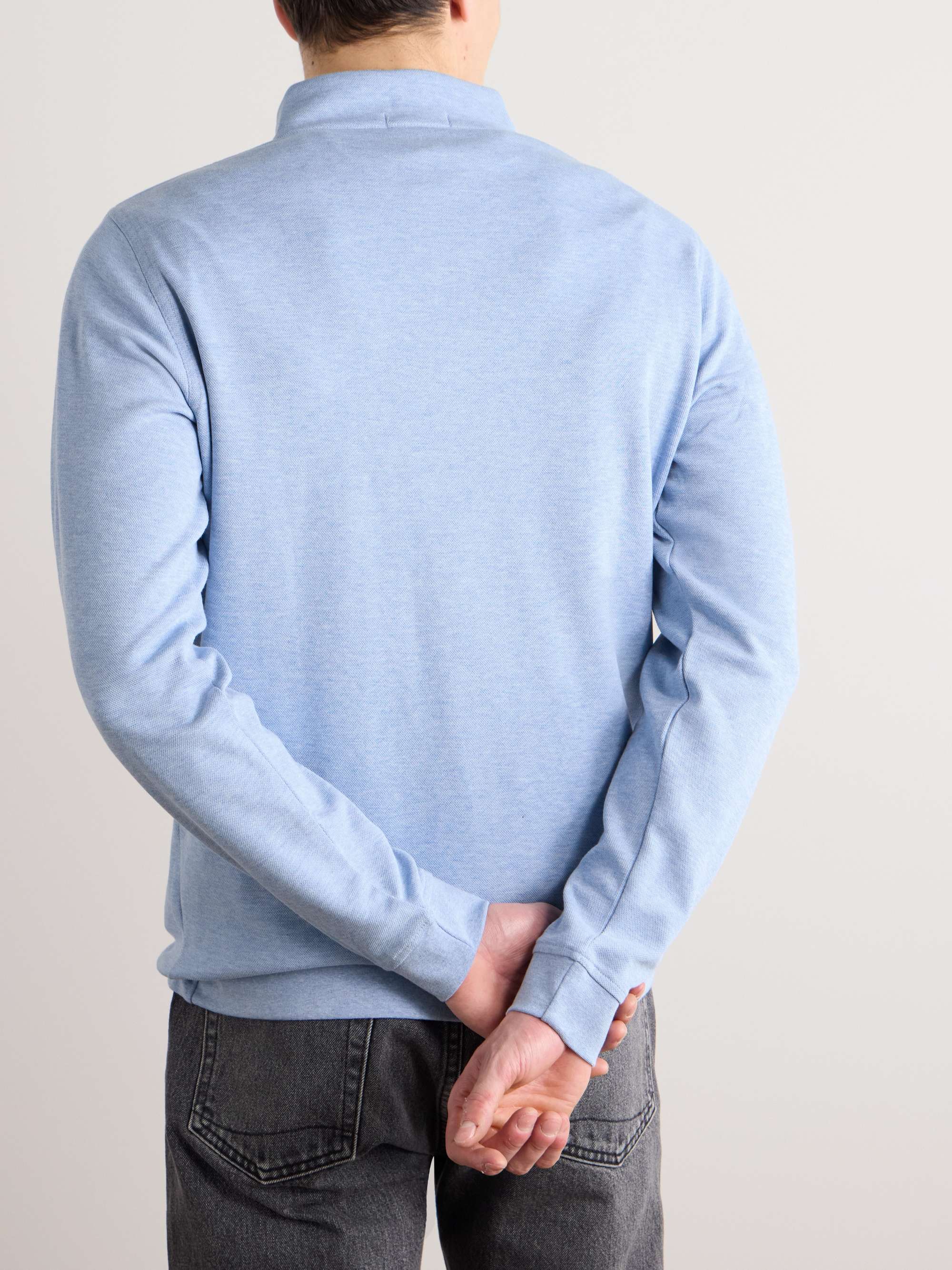 PETER MILLAR Crown Stretch Cotton and Modal-Blend Half-Zip Sweatshirt
