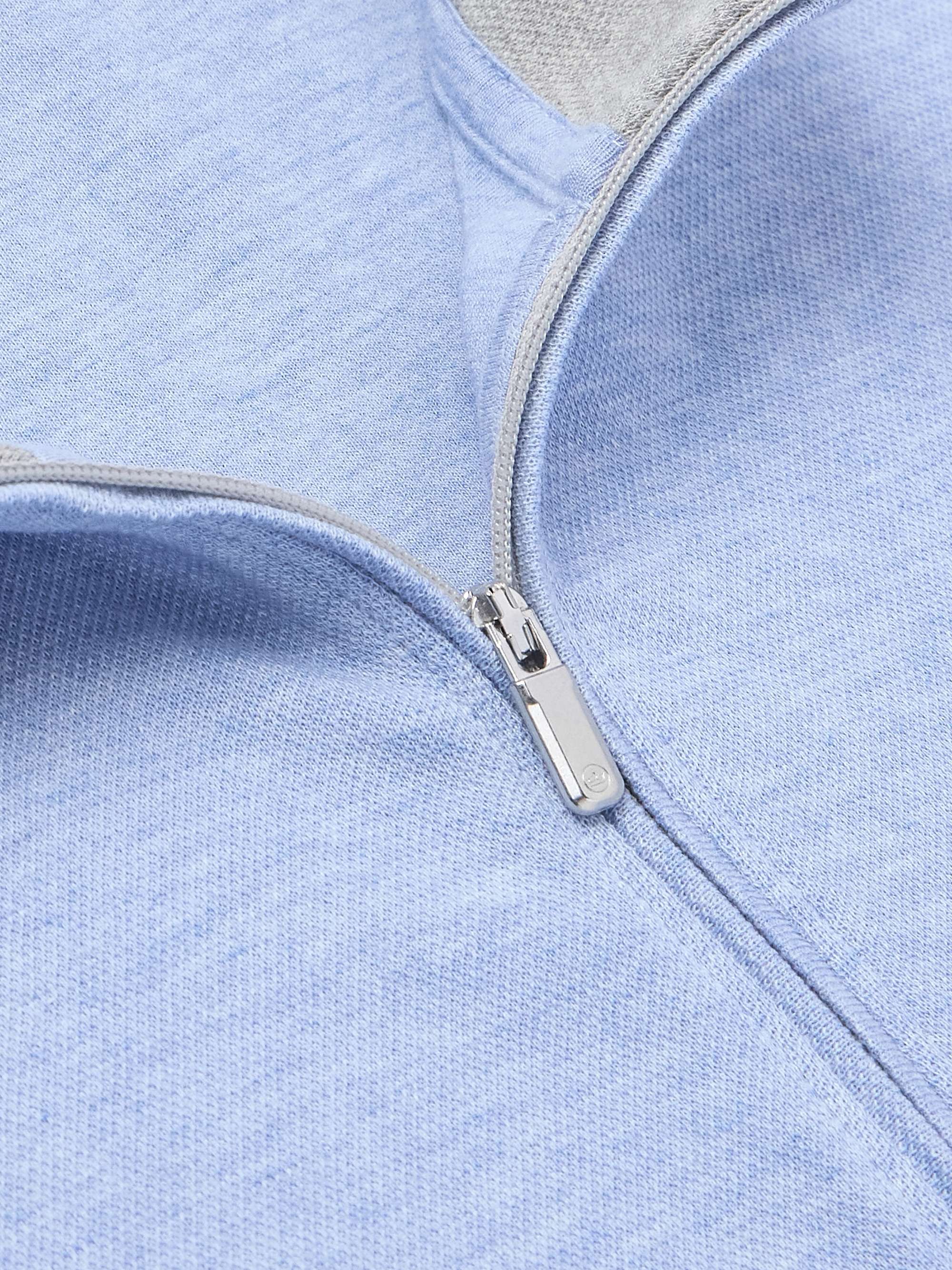 PETER MILLAR Crown Stretch Cotton and Modal-Blend Half-Zip Sweatshirt