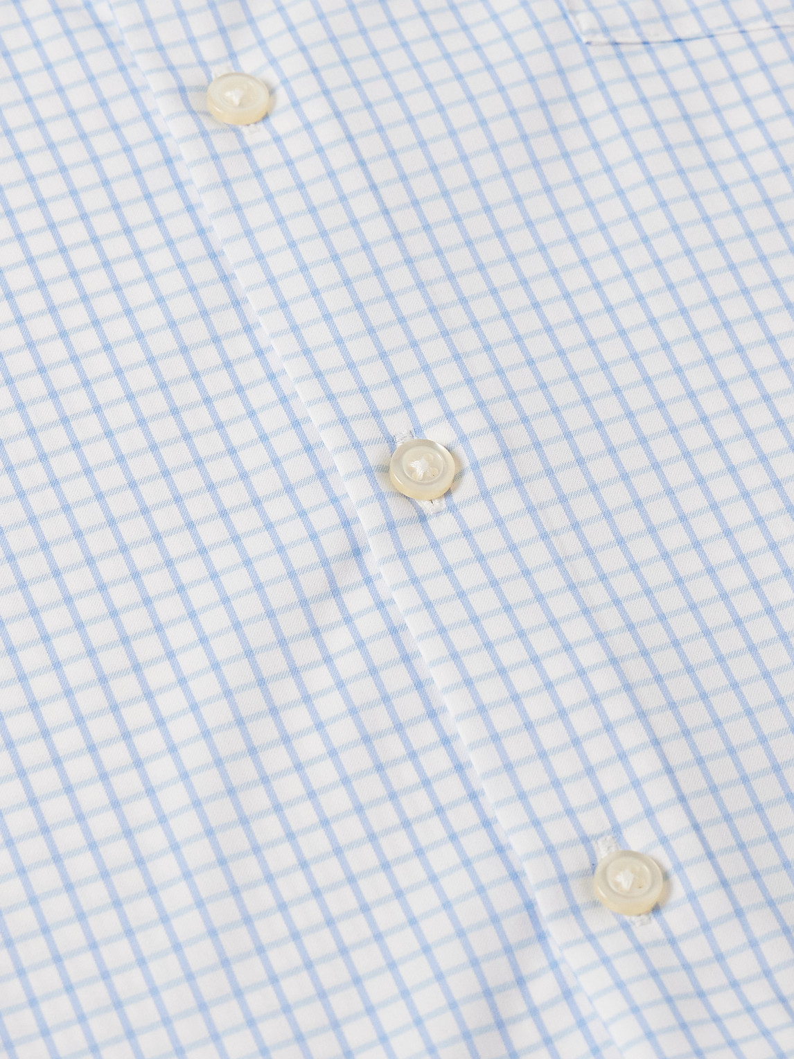 Shop Peter Millar Hanford Button-down Collar Checked Twill Shirt In Blue