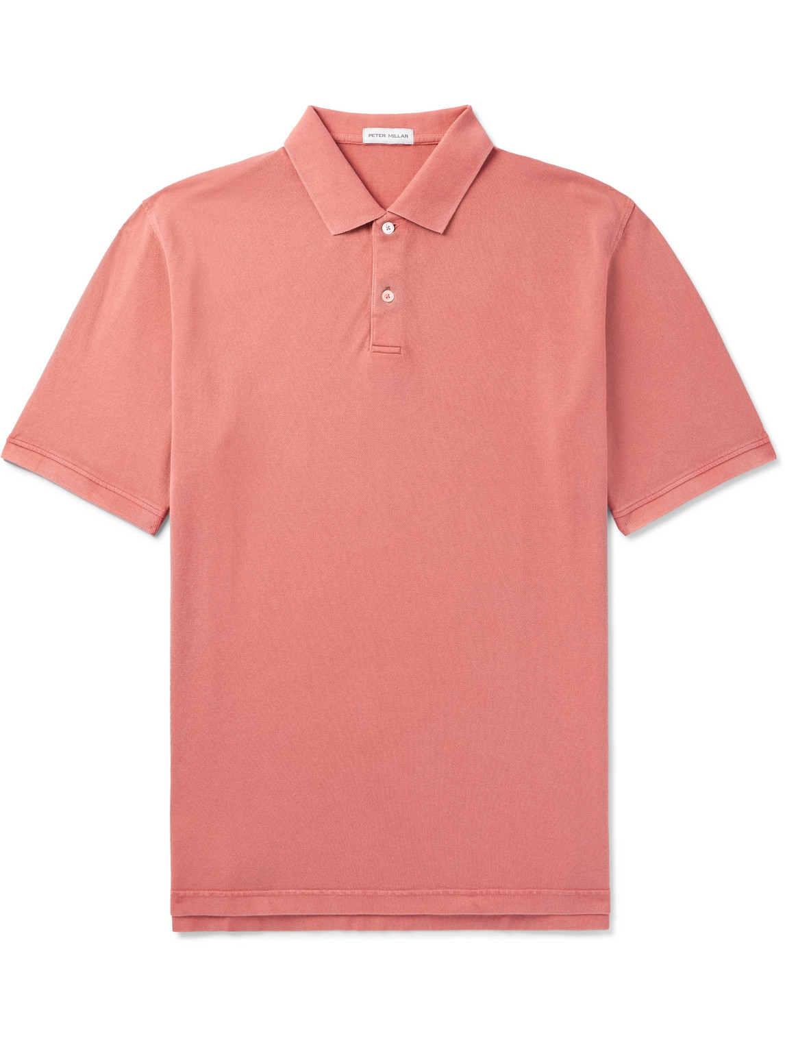 Peter Millar Sunrise Garment-dyed Cotton-piqué Polo Shirt In Red