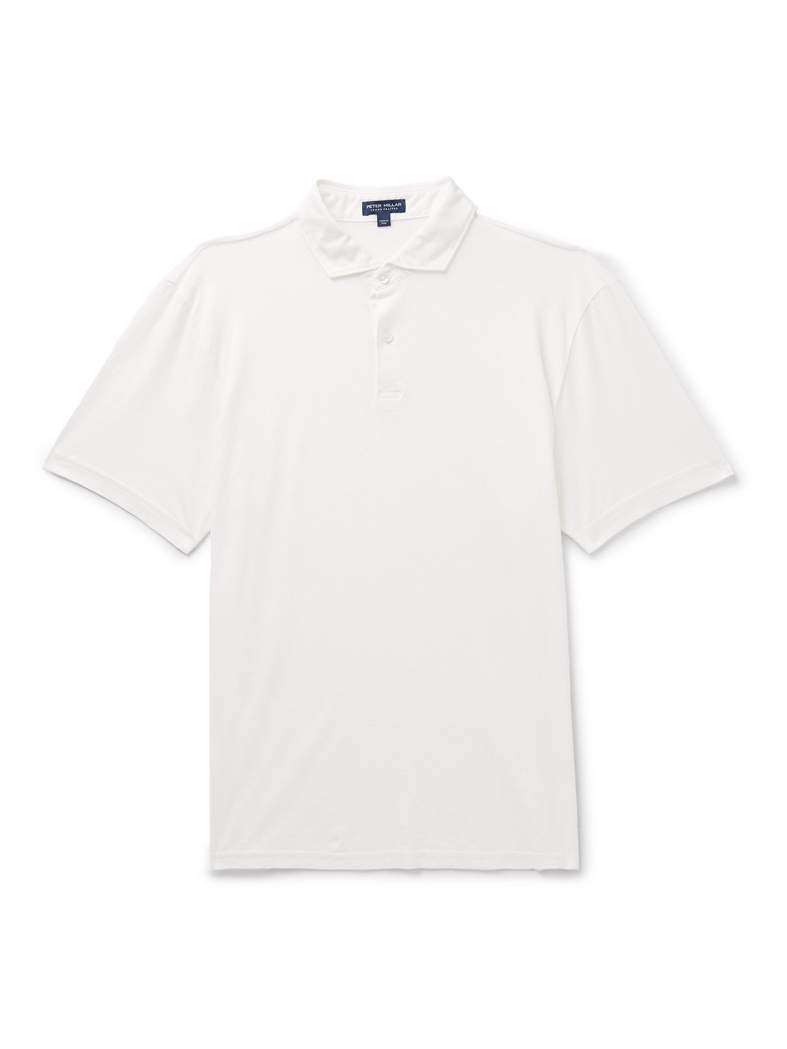 Shop Peter Millar Journeyman Pima Cotton-jersey Polo Shirt In White