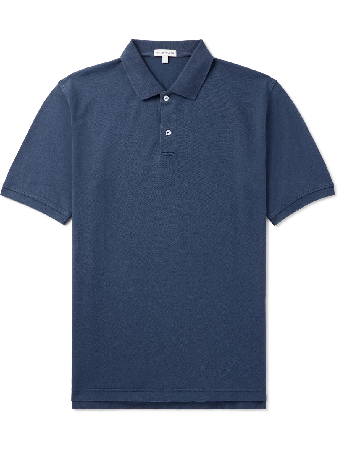 Peter Millar Sunrise Garment-dyed Cotton-piqué Polo Shirt In Blue