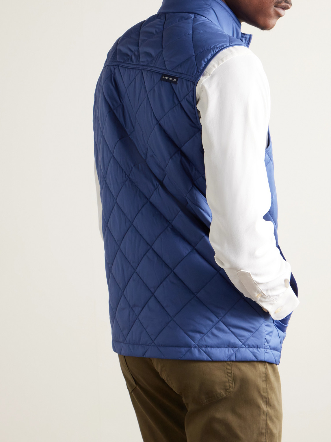 Shop Peter Millar Bedford Padded Quilted Shell Gilet In Blue