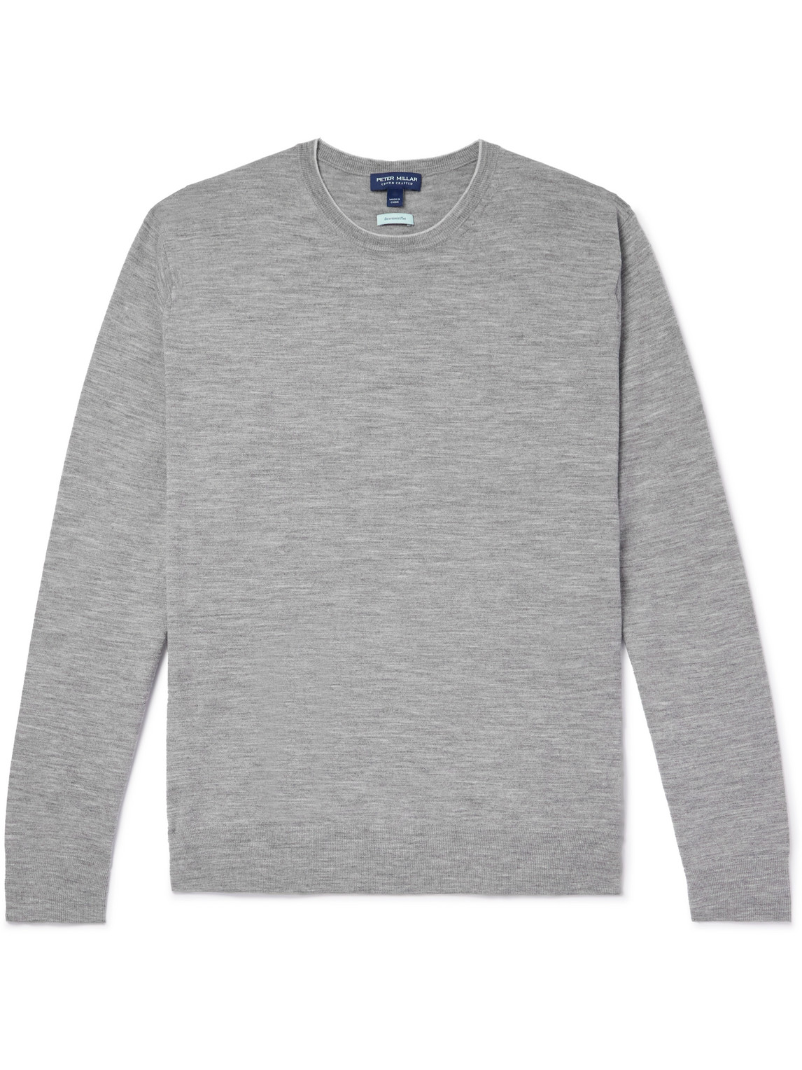 Peter Millar Excursionist Flex Merino Wool-blend Sweater In Gray