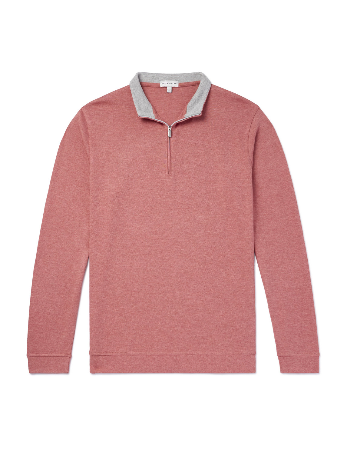 Peter Millar Crown Comfort Cotton-blend Half-zip Sweater In Red
