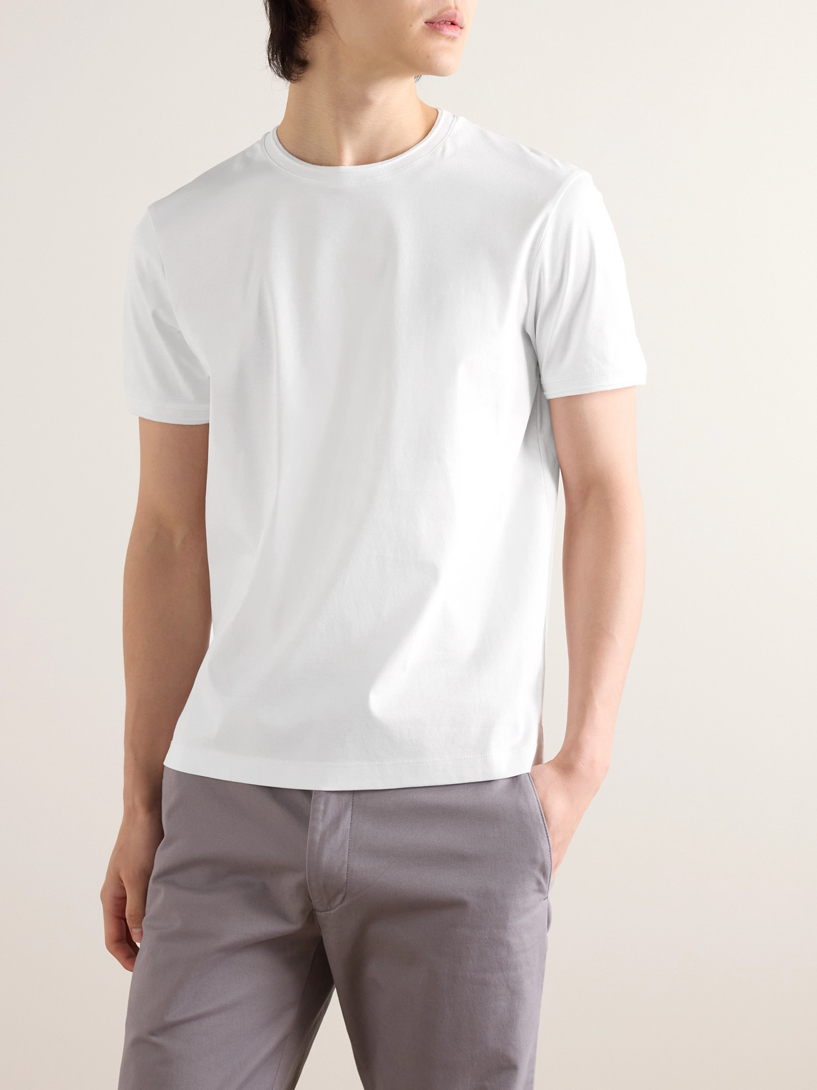 Shop Club Monaco Refined Mercerised Cotton-jersey T-shirt In White