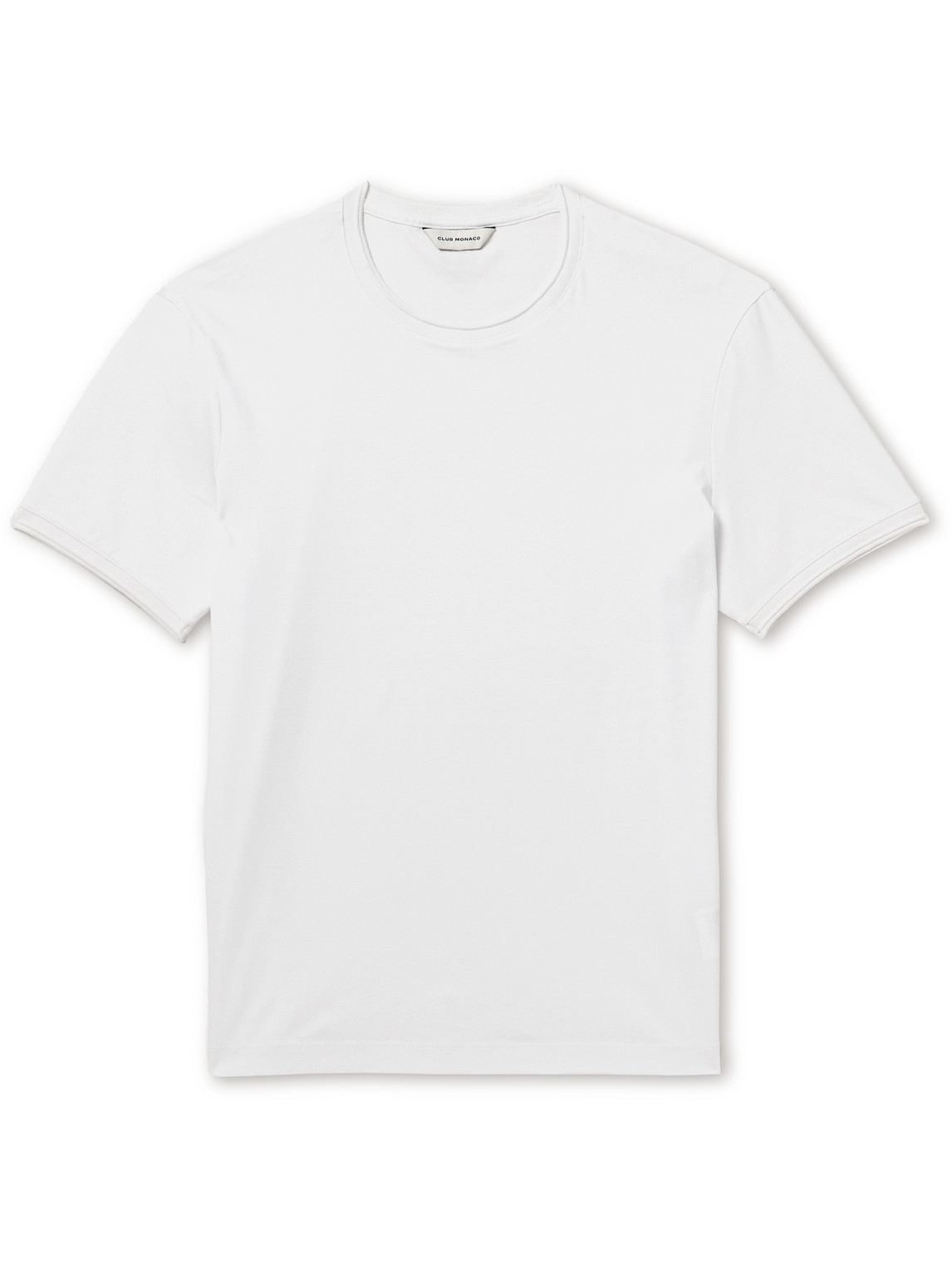 Club Monaco Refined Mercerised Cotton-jersey T-shirt In White