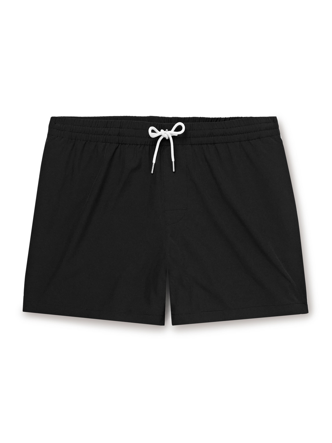 Club Monaco Arlen Straight-leg Short-length Recycled Swim Shorts In Black
