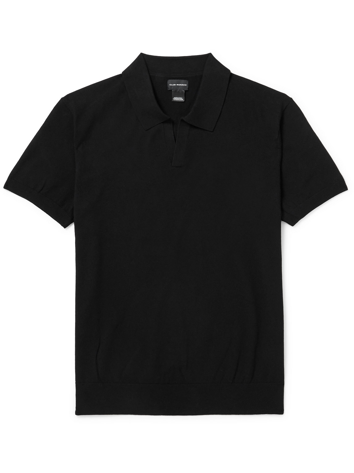 Club Monaco Johnny Jersey Polo Shirt In Black