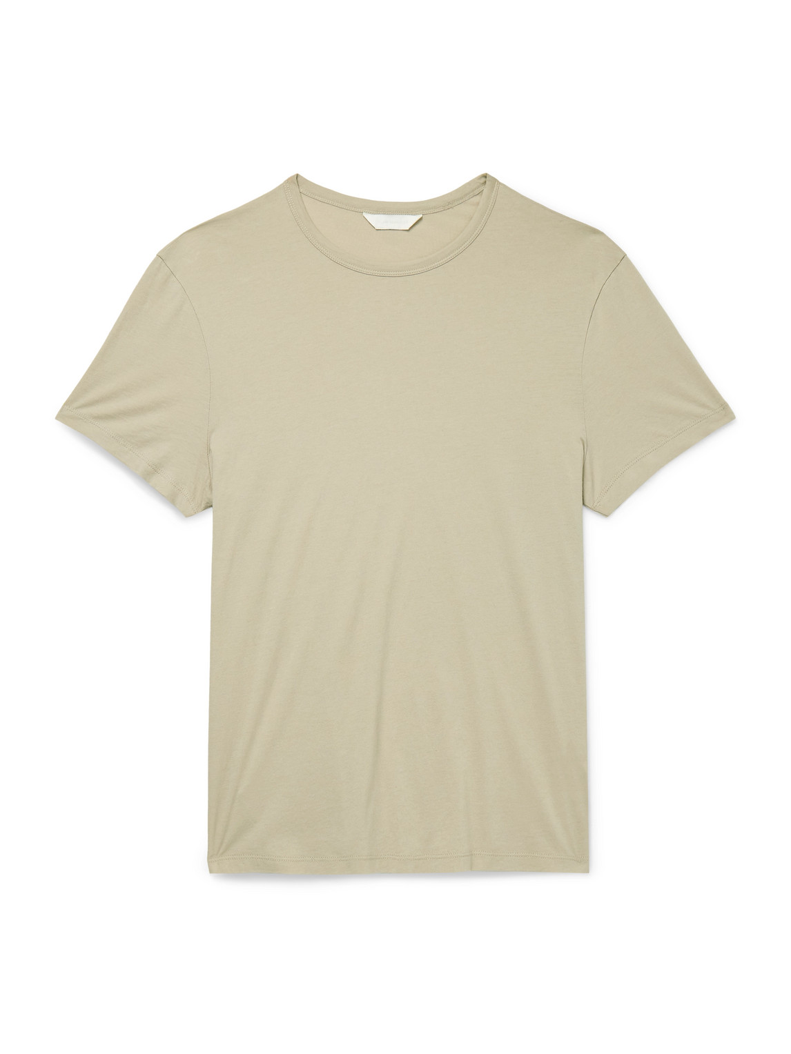 Club Monaco Luxe Featherweight Cotton-jersey T-shirt In Neutral