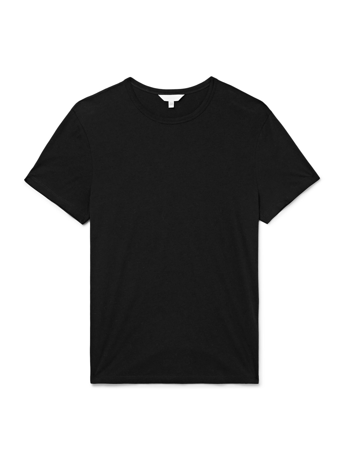 Club Monaco Luxe Featherweight Cotton-jersey T-shirt In Black