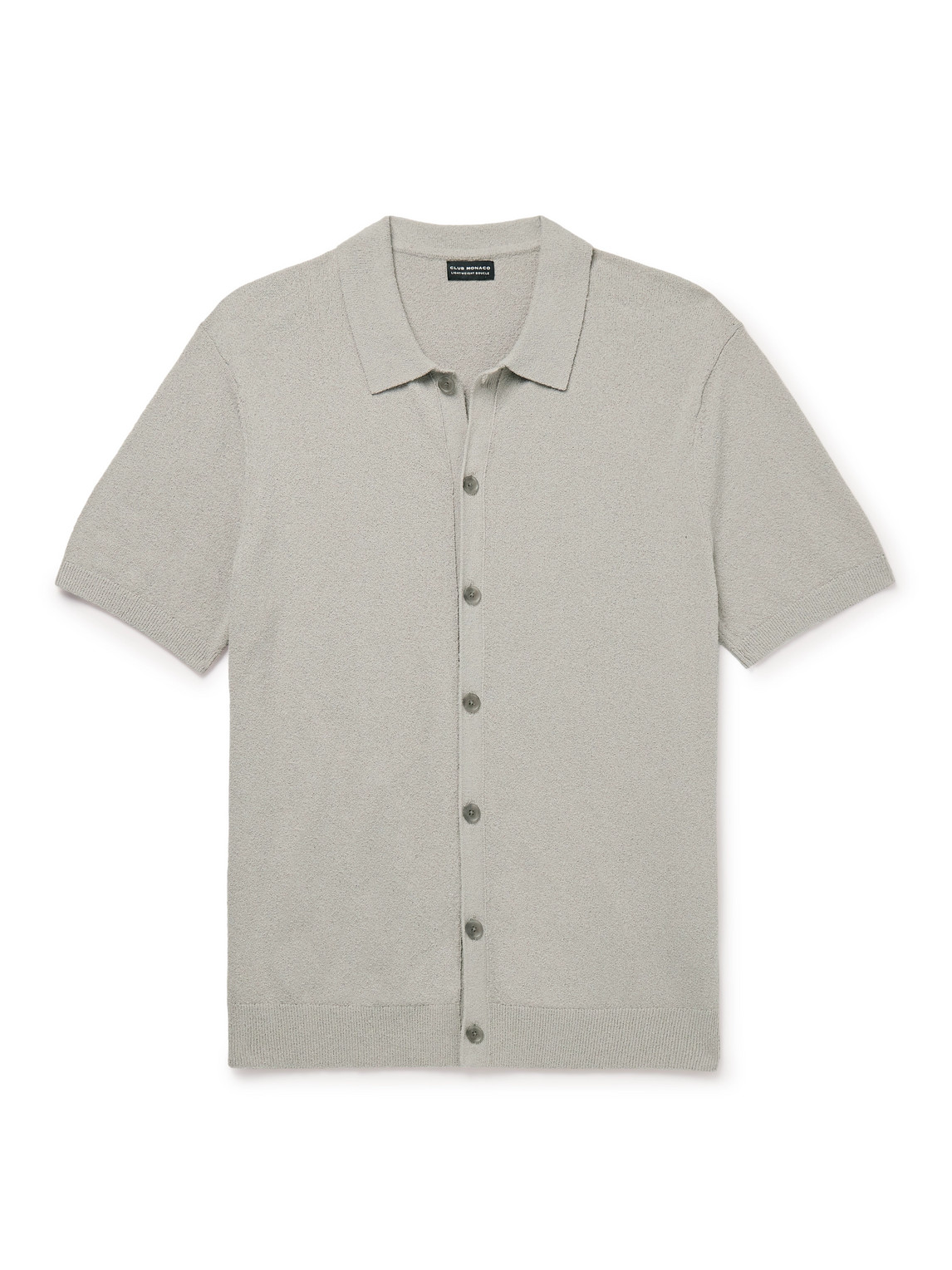 Club Monaco Cotton-blend Bouclé Shirt In Gray