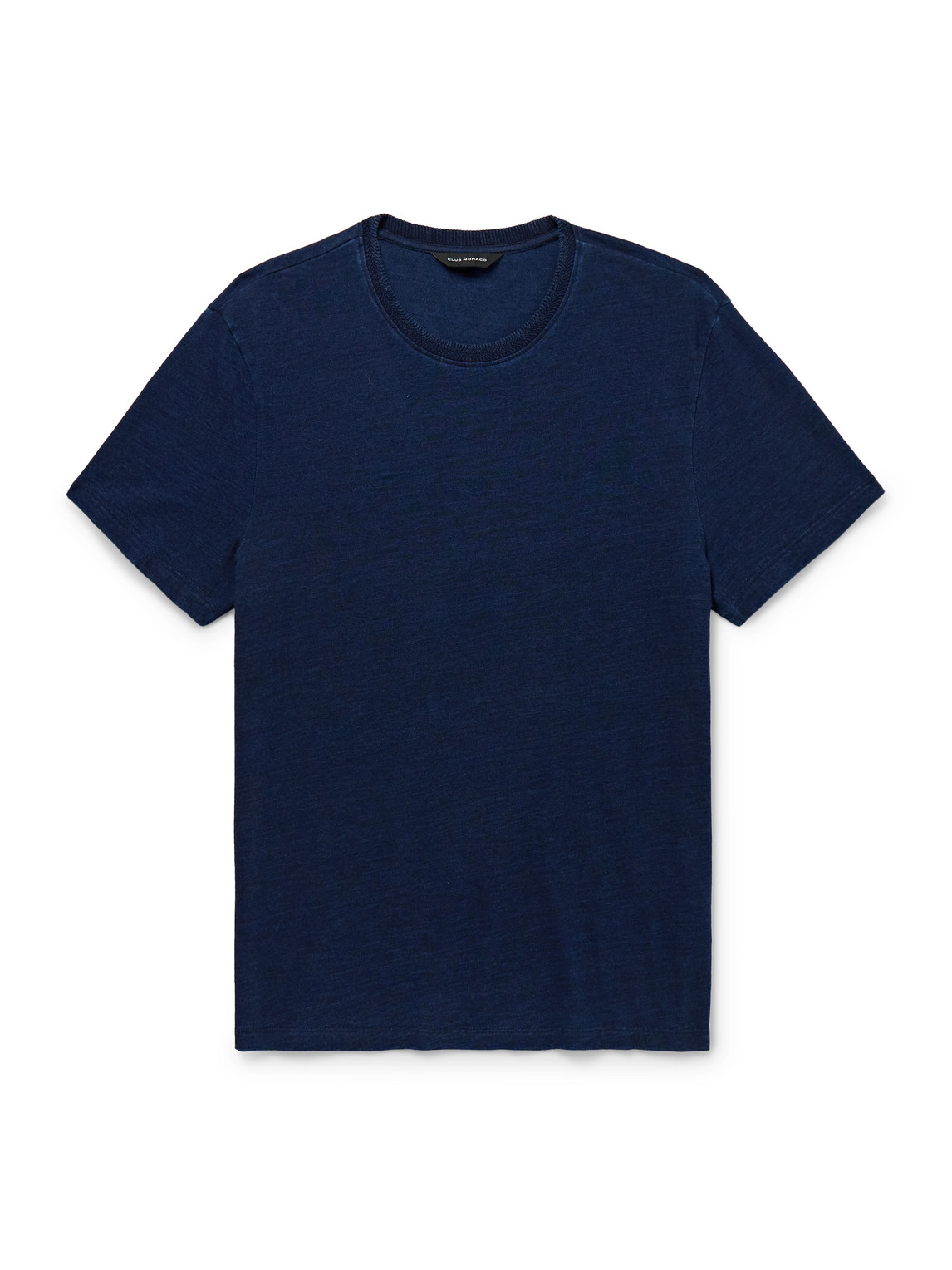 Club Monaco Indigo-dyed Cotton-jersey T-shirt In Blue