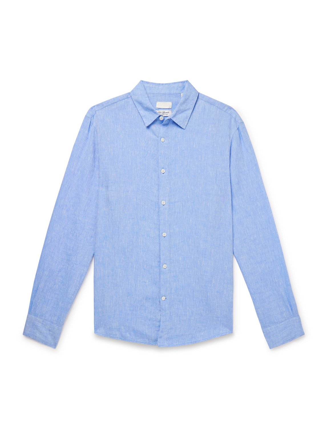 Club Monaco Luxe Linen Shirt In Blue