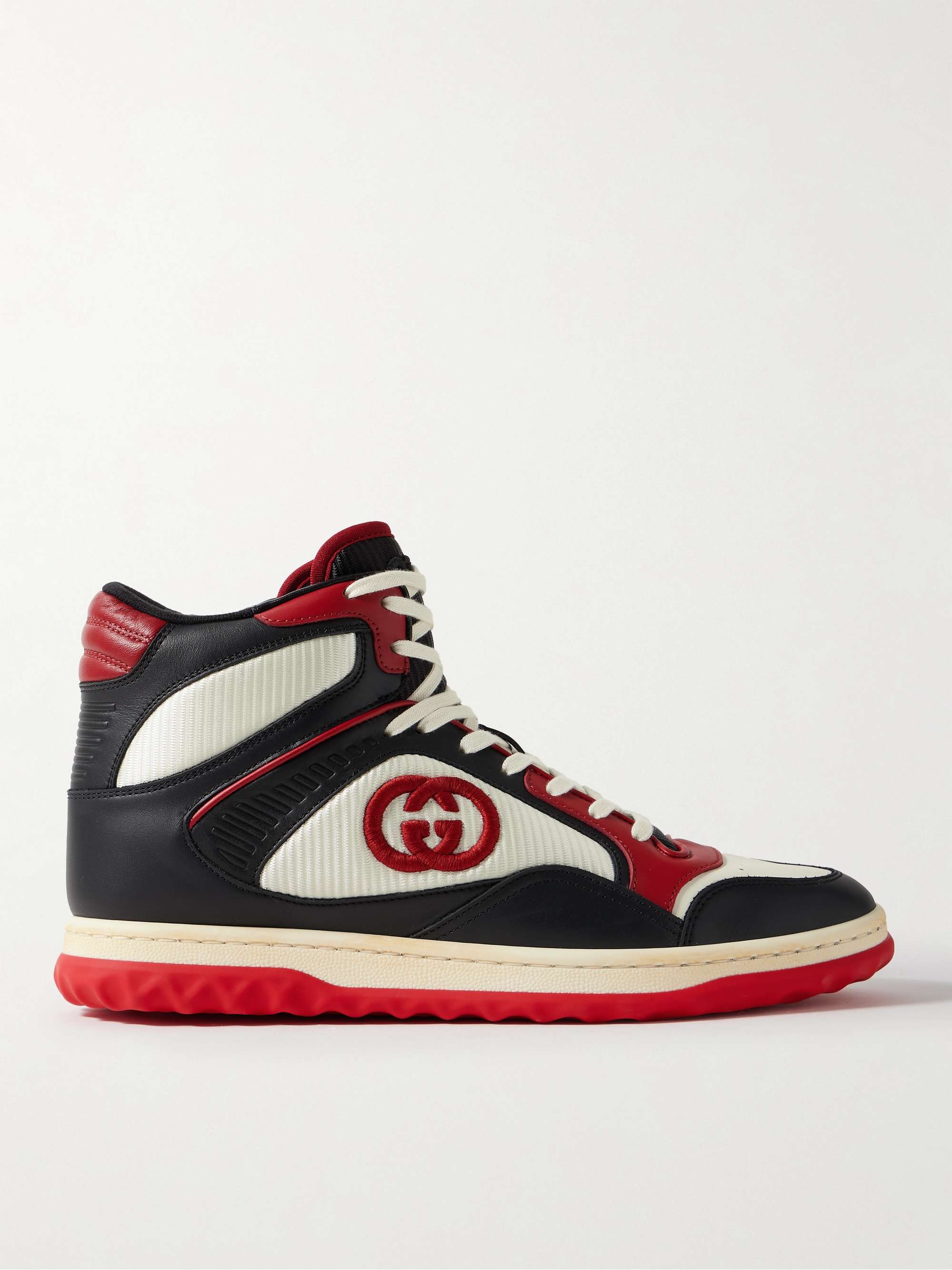 Men's Gucci Off The Grid High Top Sneaker In Black GG ECONYL®