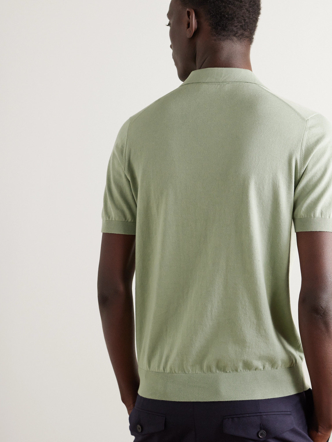 Shop Piacenza 1733 Cotton Polo Shirt In Green