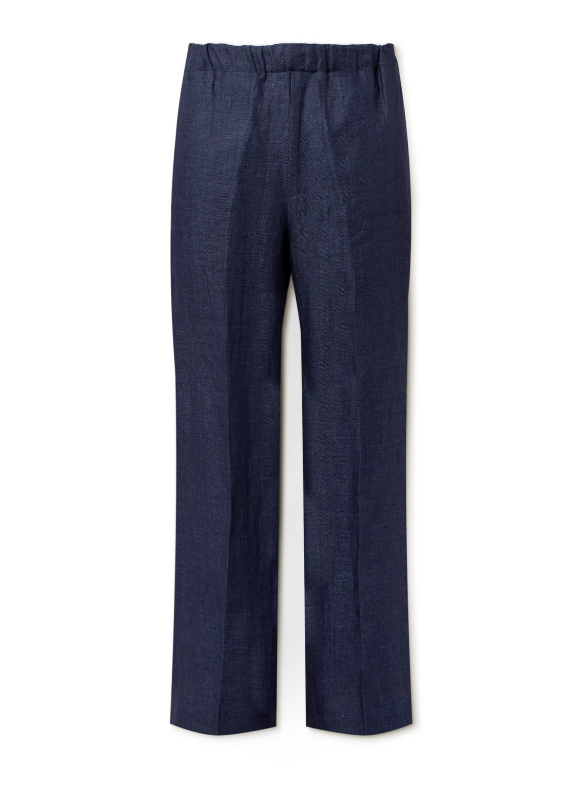 Piacenza 1733 Straight-leg Linen Trousers In Blue