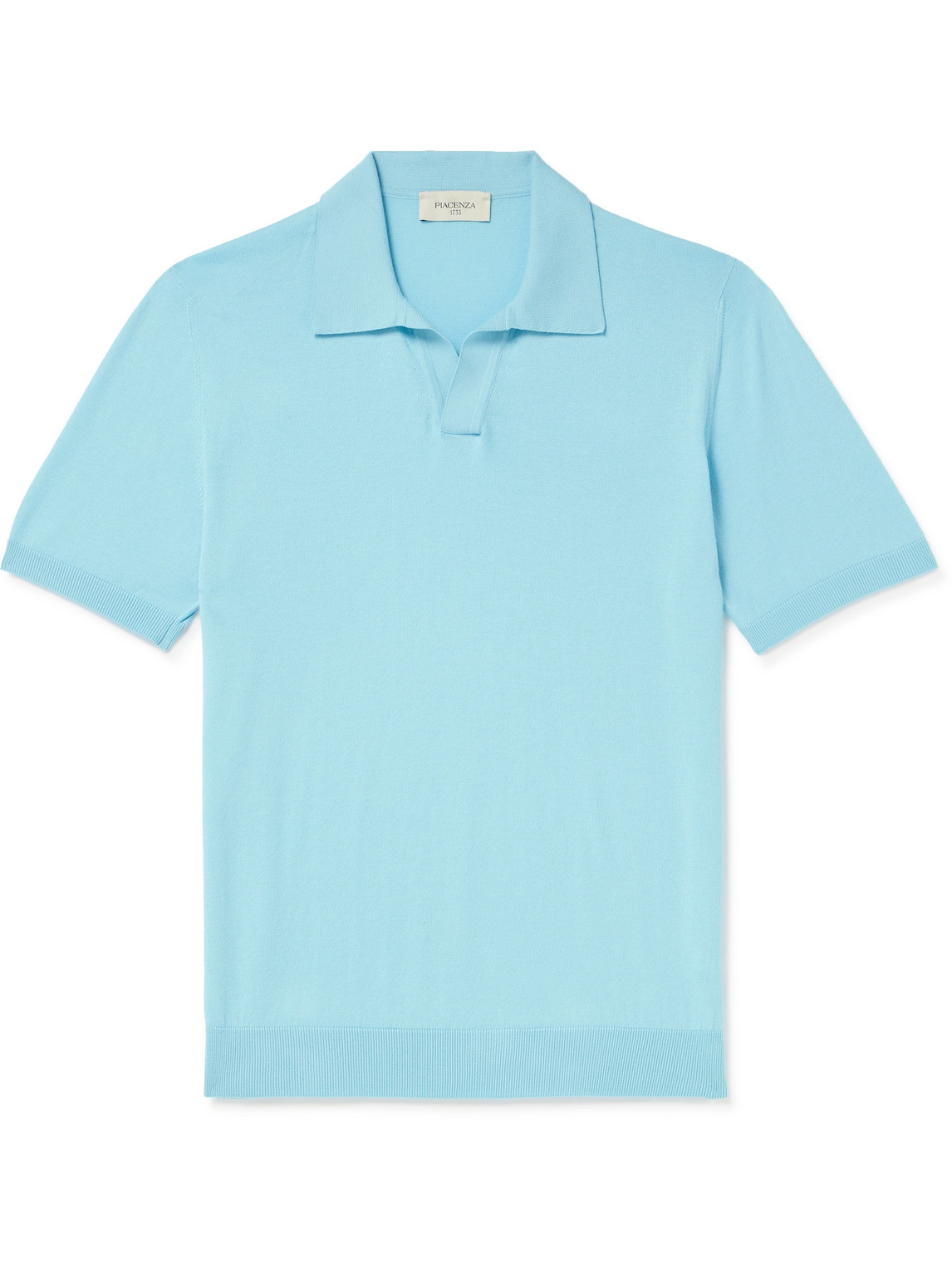 Piacenza 1733 Cotton Polo Shirt In Blue