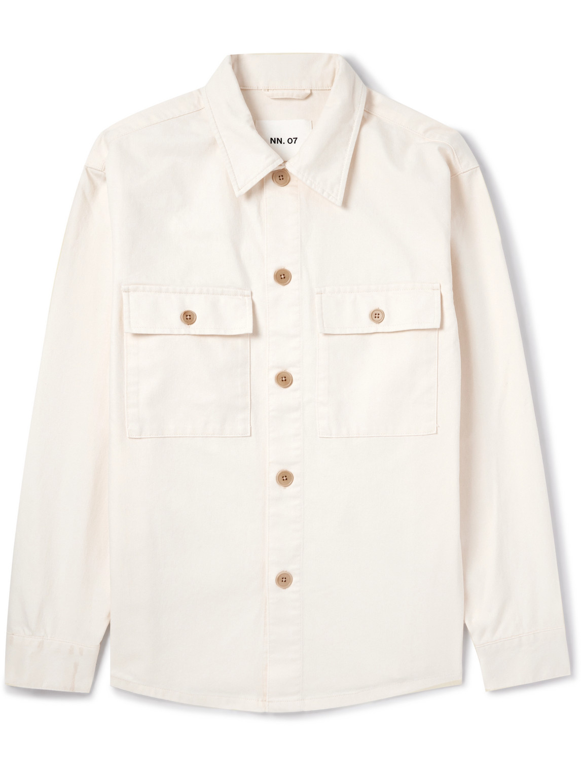Nn07 Roger 1802 Organic Cotton-twill Overshirt In Neutrals